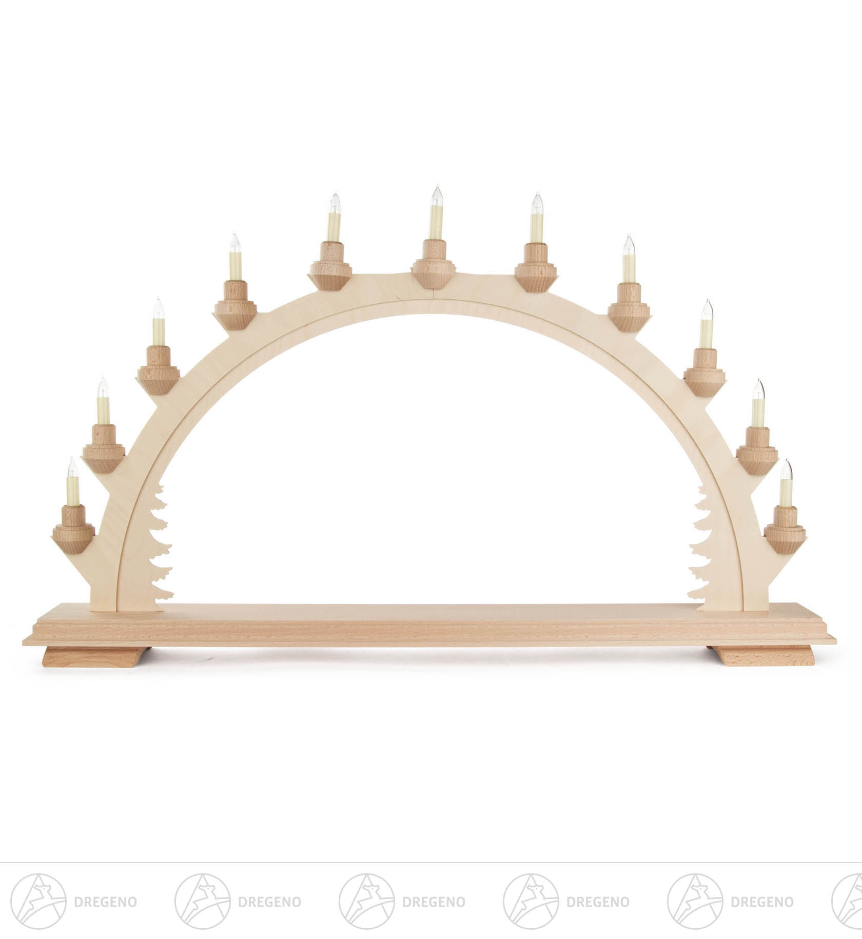 Schwibbogen ohne Bestückung elektrisch beleuchtet 40 x68cm