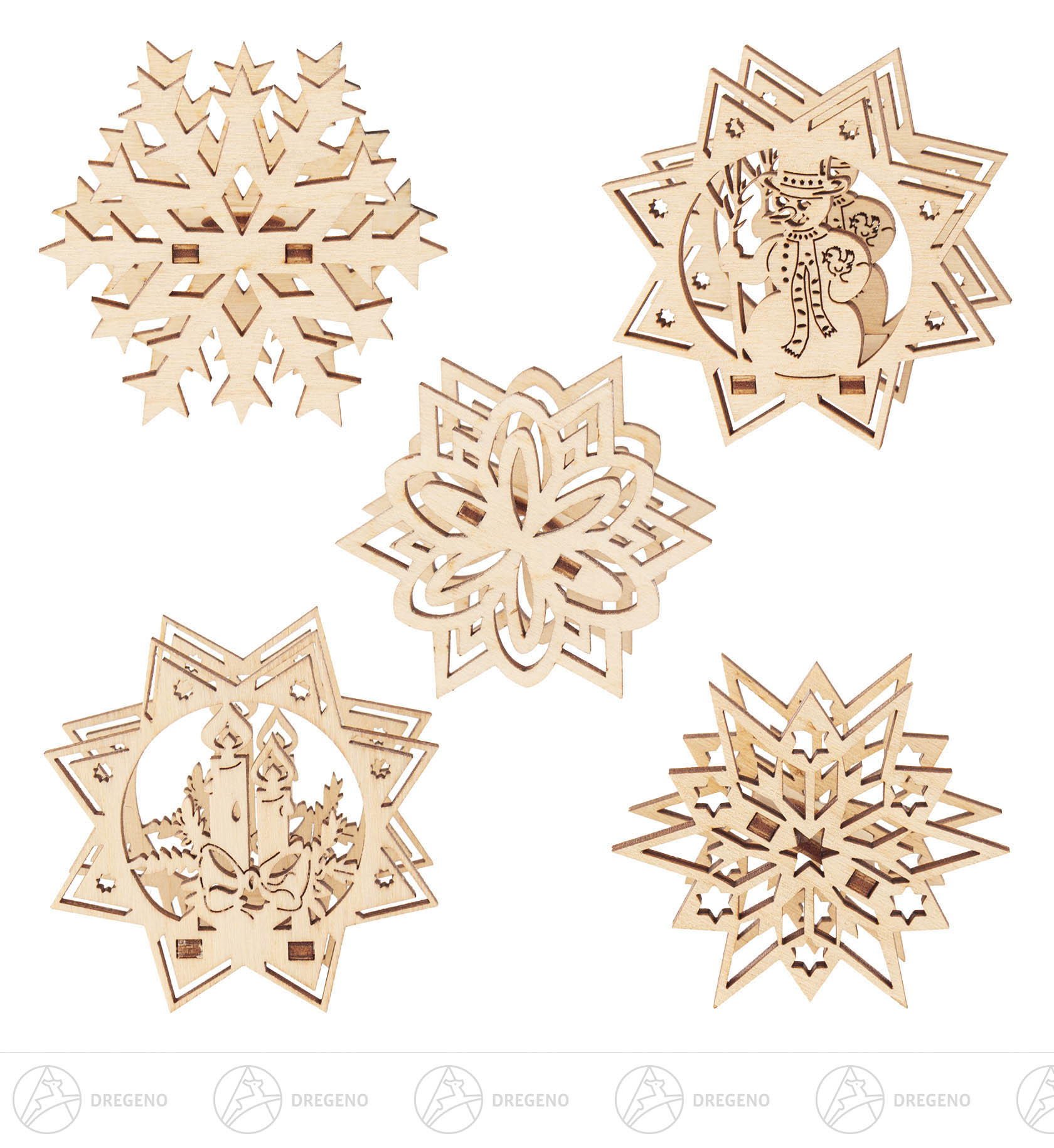 Kerzenaufstecker (5) Motive sortiert 6cm