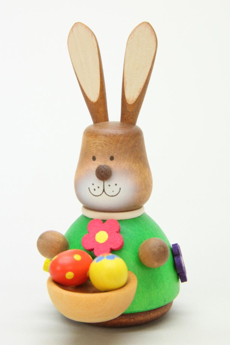 Wackelhase mit Eierkorb  9,8 cm