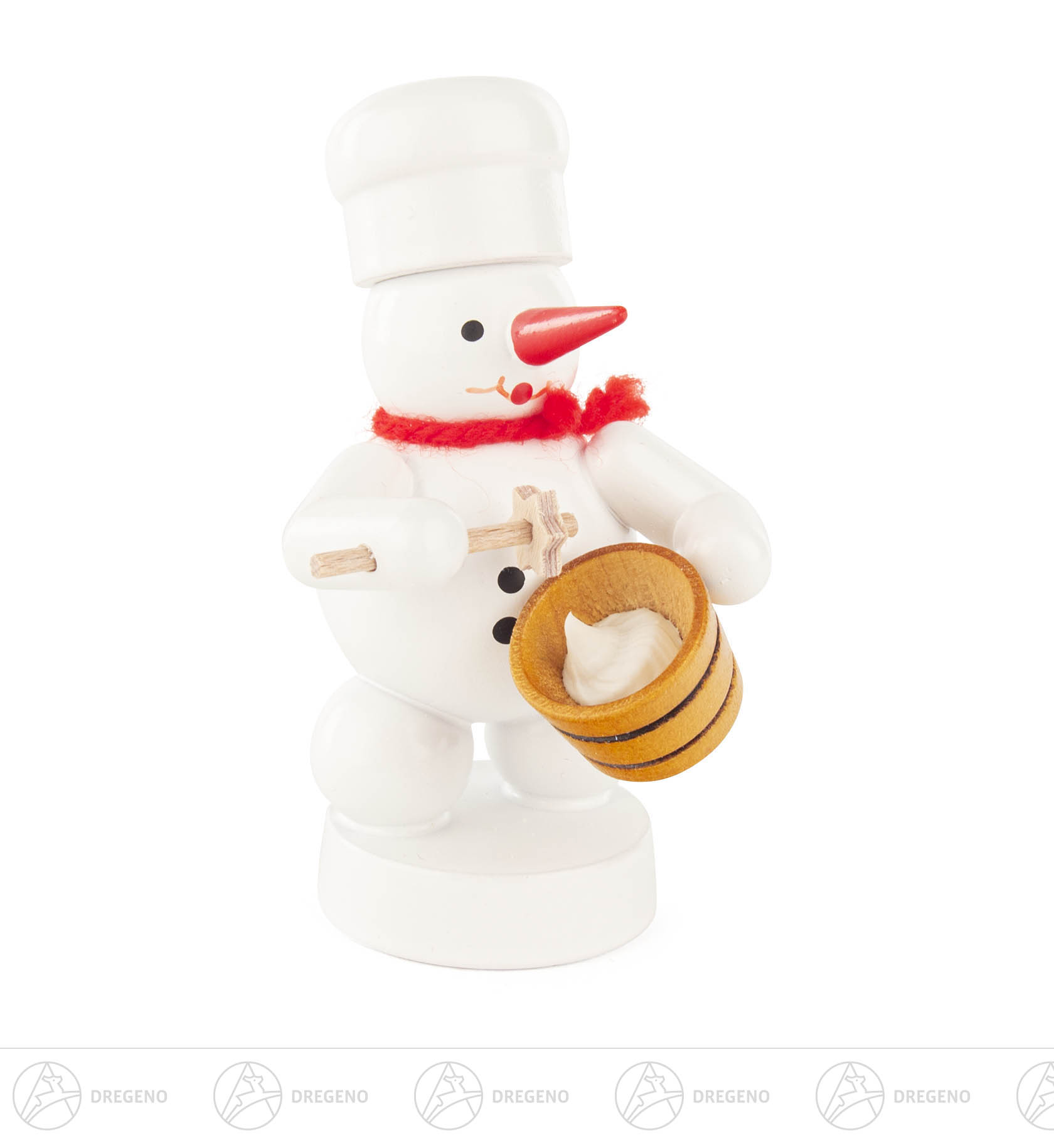 Schneemann Bäcker mit Quirl 8cm Schneemann Bäcker mit Quirl 8cm