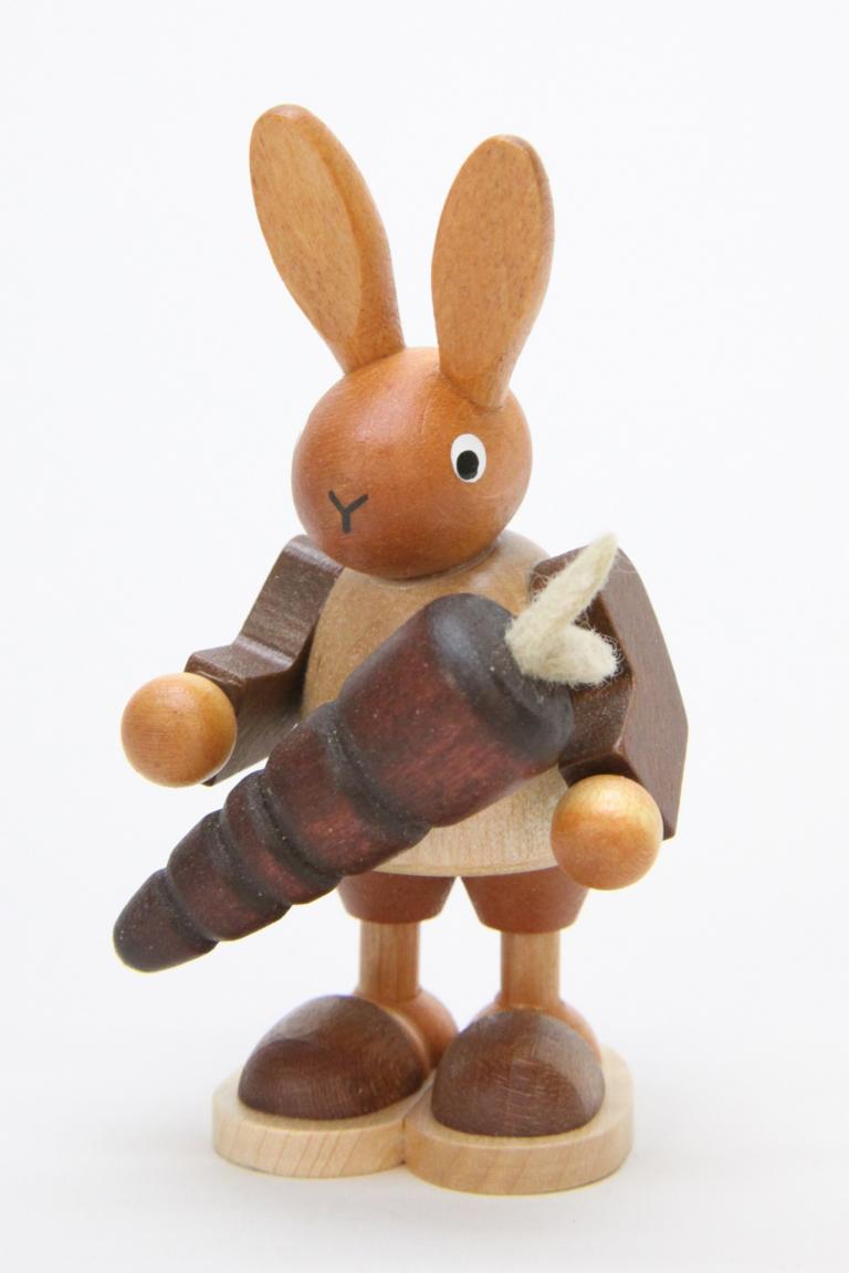 Hase mit Karotte natur 8,5 cm Hase mit Karotte natur 8,5 cm