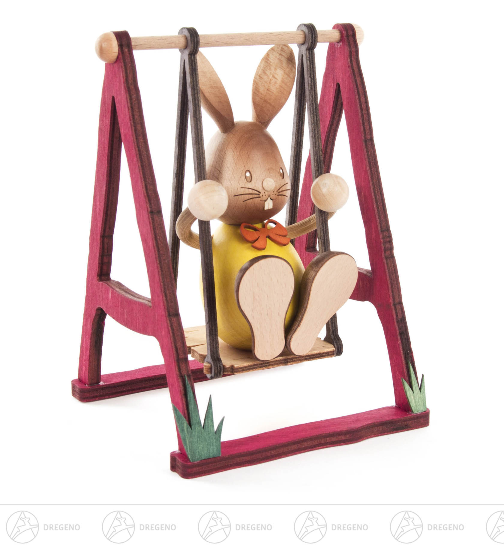 Hase Stupsi auf Schaukel 12cm Hase Stupsi auf Schaukel 12cm