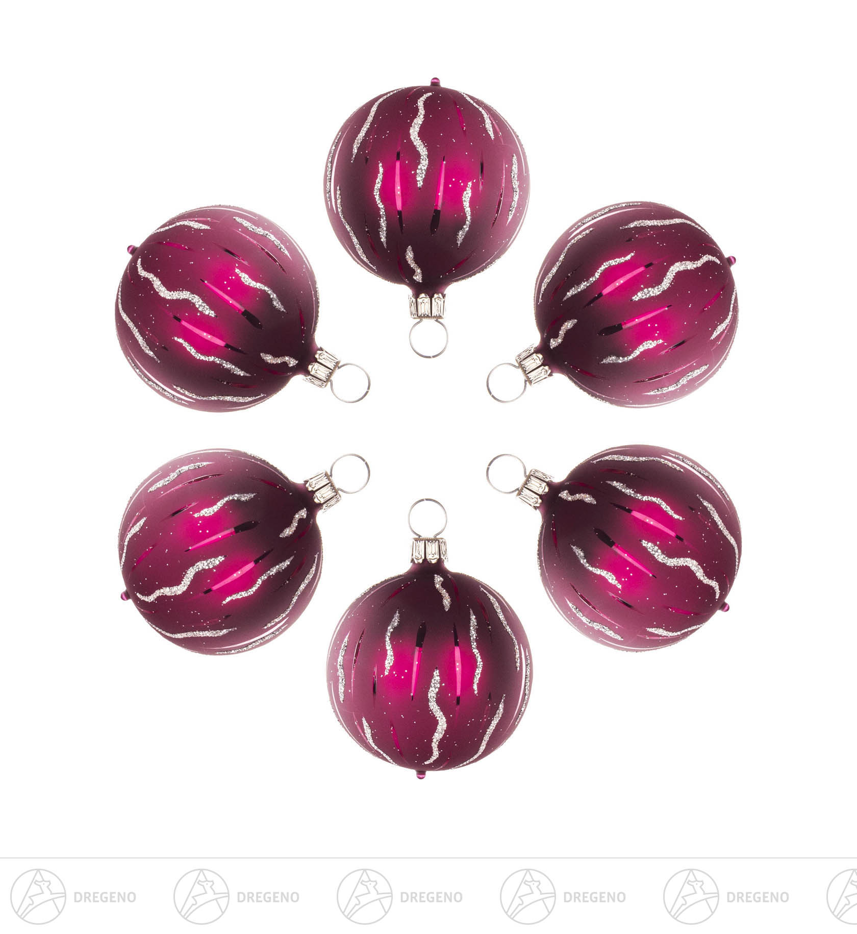 Thüringer Christbaumschmuck Kugel 5cm beere matt (6) Thüringer Christbaumschmuck Kugel 5cm beere matt (6)