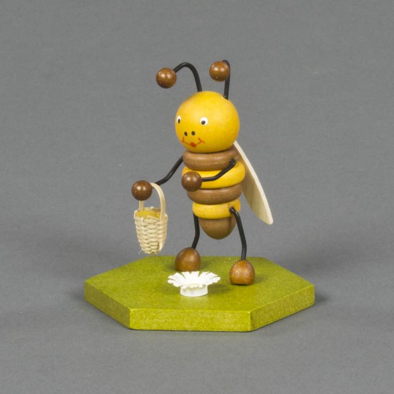 Biene mit Blumenkorb 8cm