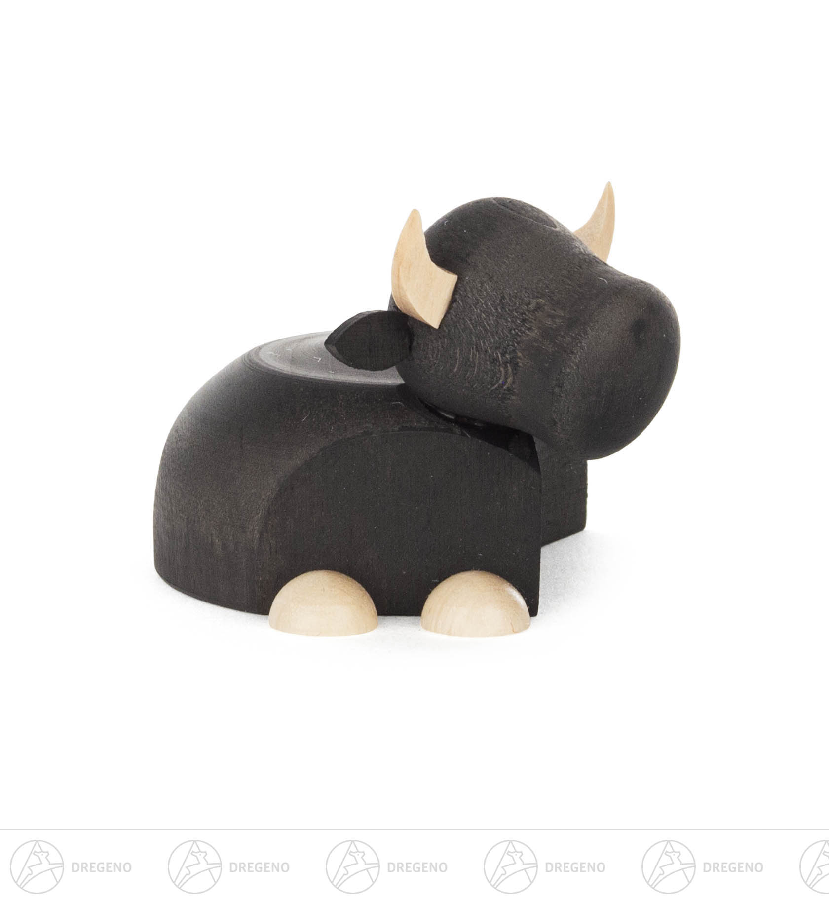 Ochse modern, klein natur/anthrazit 6cm Ochse modern, klein natur/anthrazit 6cm