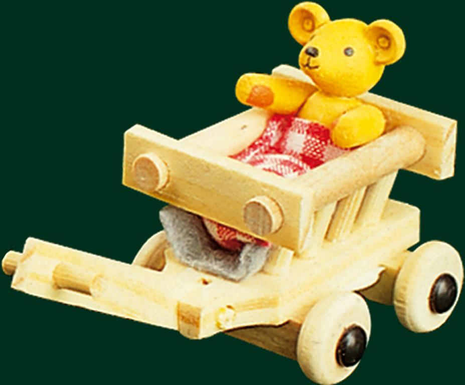 Bär im Handwagen 4.5 cm Bär im Handwagen 4.5 cm