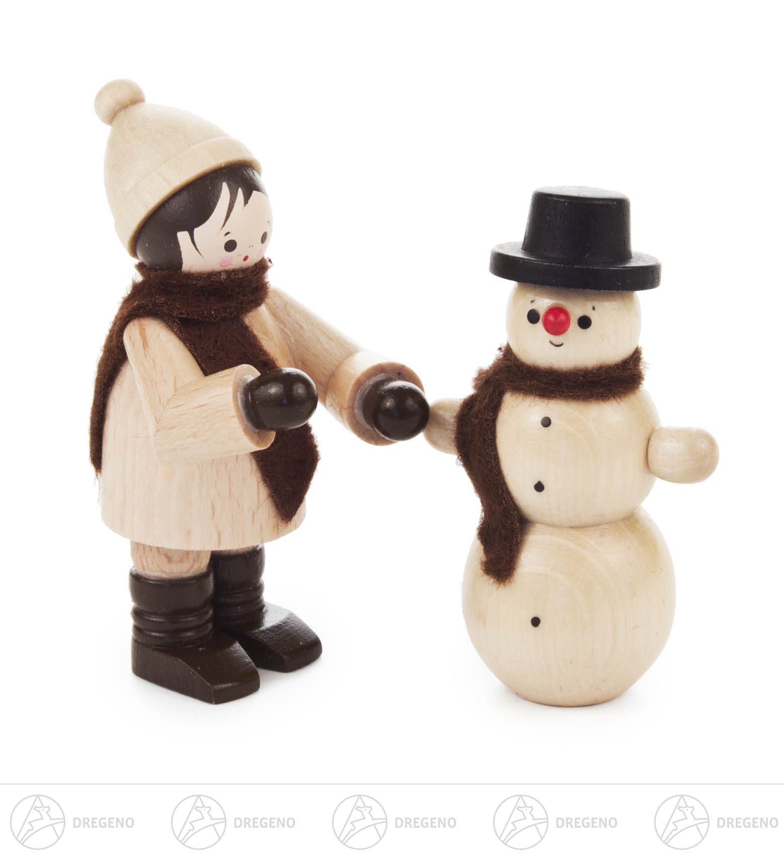 Schneemannbauer mit Schneemann natur (2) 6cm Schneemannbauer mit Schneemann natur (2) 6cm