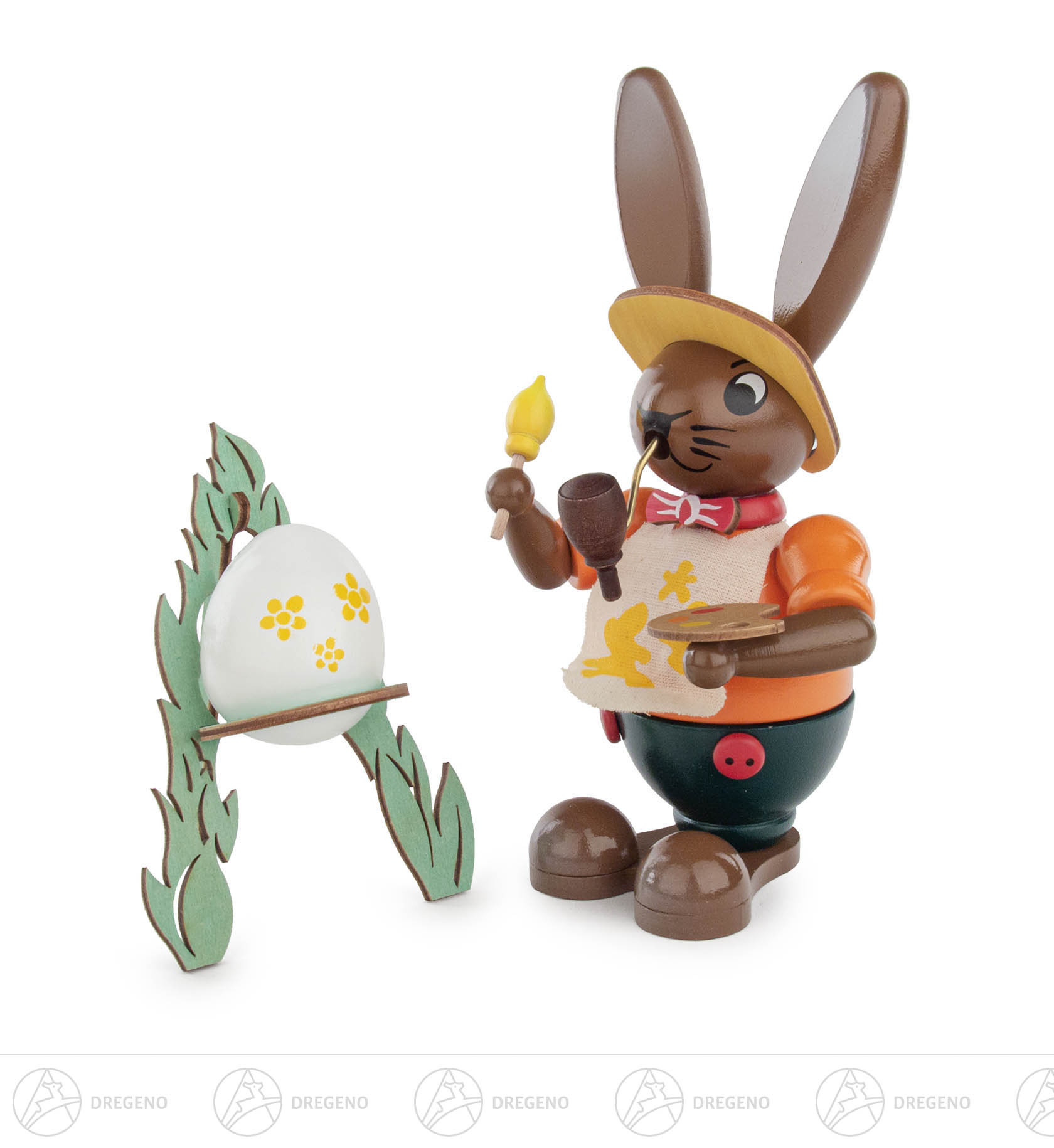 Räucherhase mit Staffelei 29cm