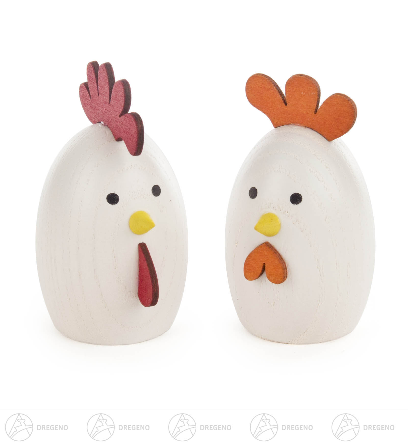Hahn und Henne, farbig 6cm Hahn und Henne, farbig 6cm