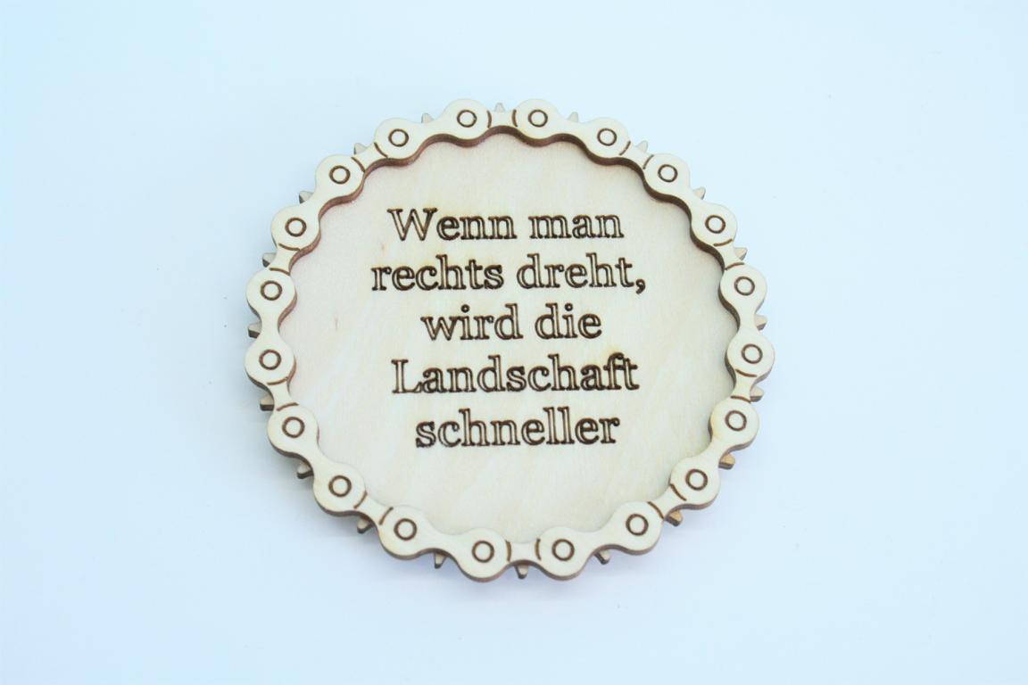 Bierdeckel Spruch Kettenblatt gelasert 1Stück Bierdeckel Spruch Kettenblatt gelasert 1Stück