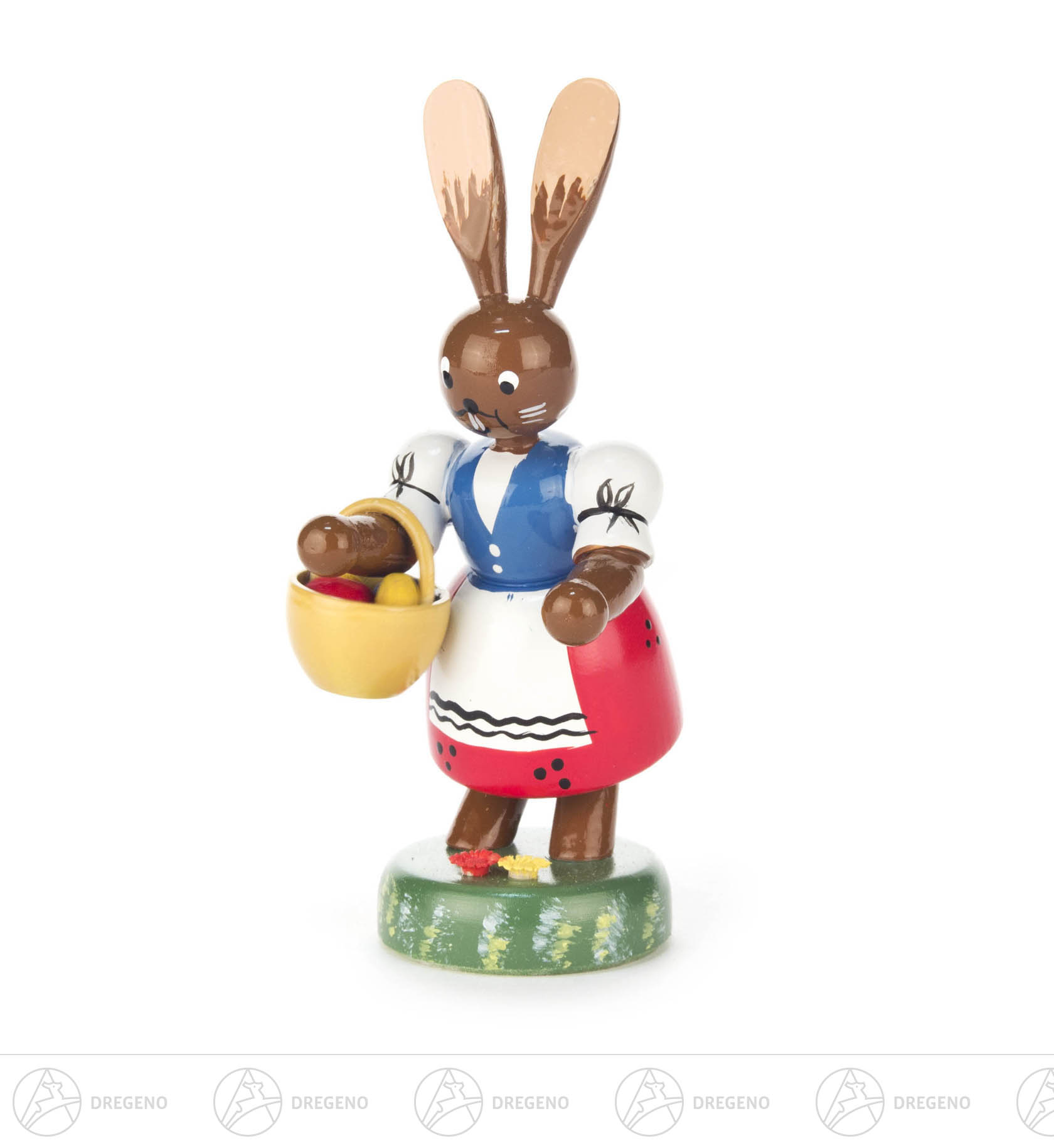 Häsin mit Handkorb 10cm