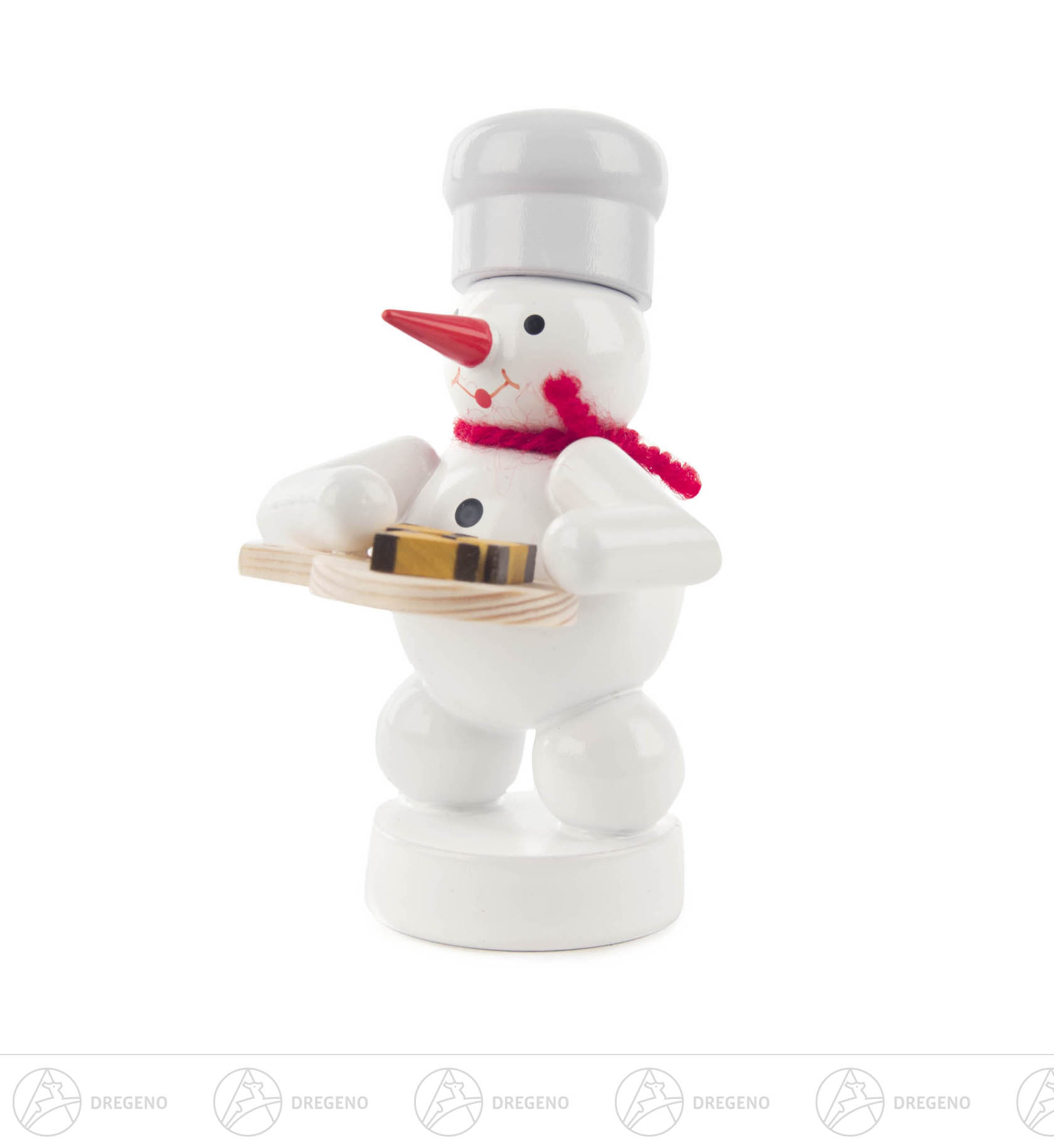 Schneemann Bäcker mit Nussecken 8cm Schneemann Bäcker mit Nussecken 8cm