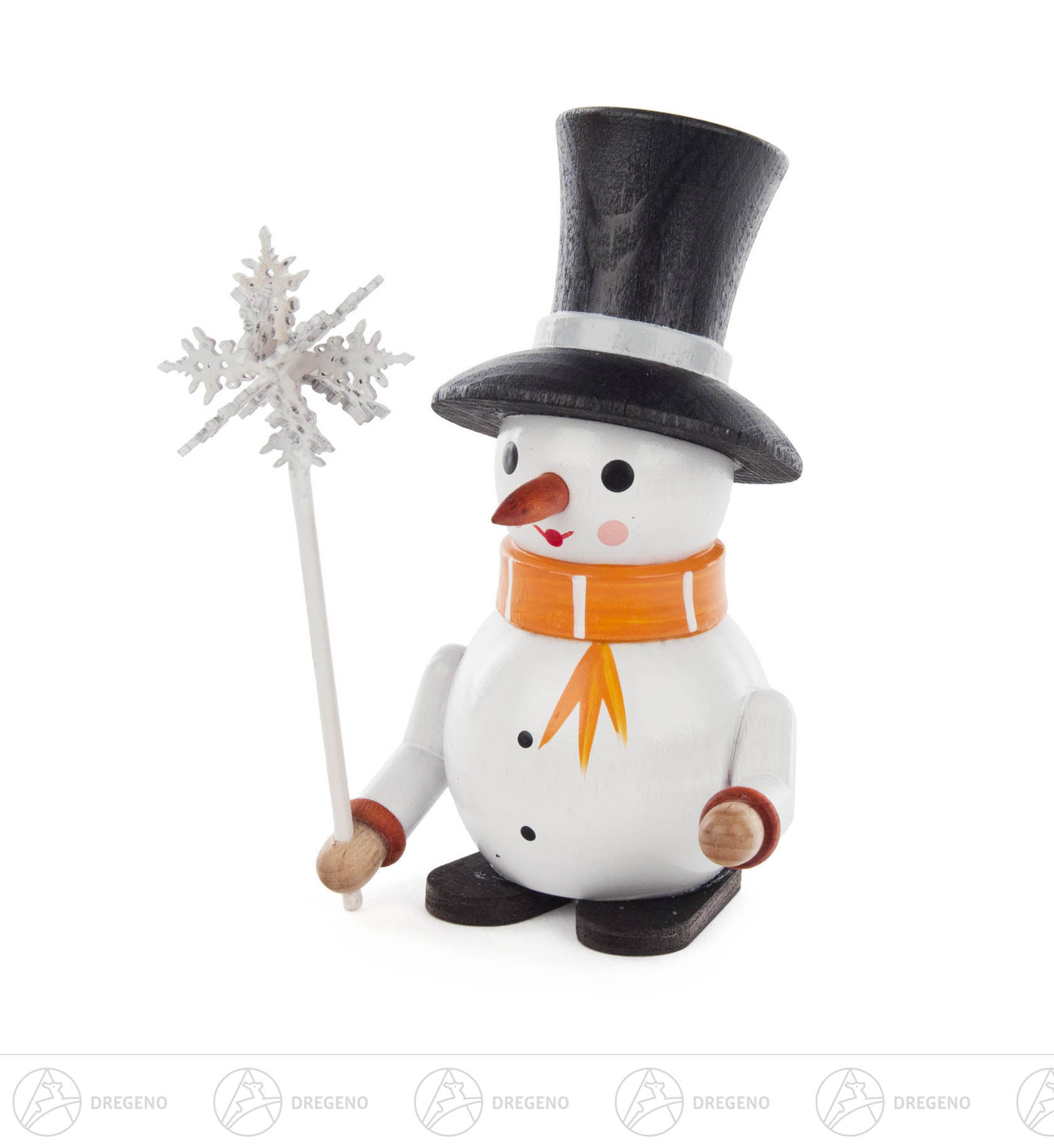 Schneemann Gustav mit Schneekristall 8,5cm Schneemann Gustav mit Schneekristall 8,5cm
