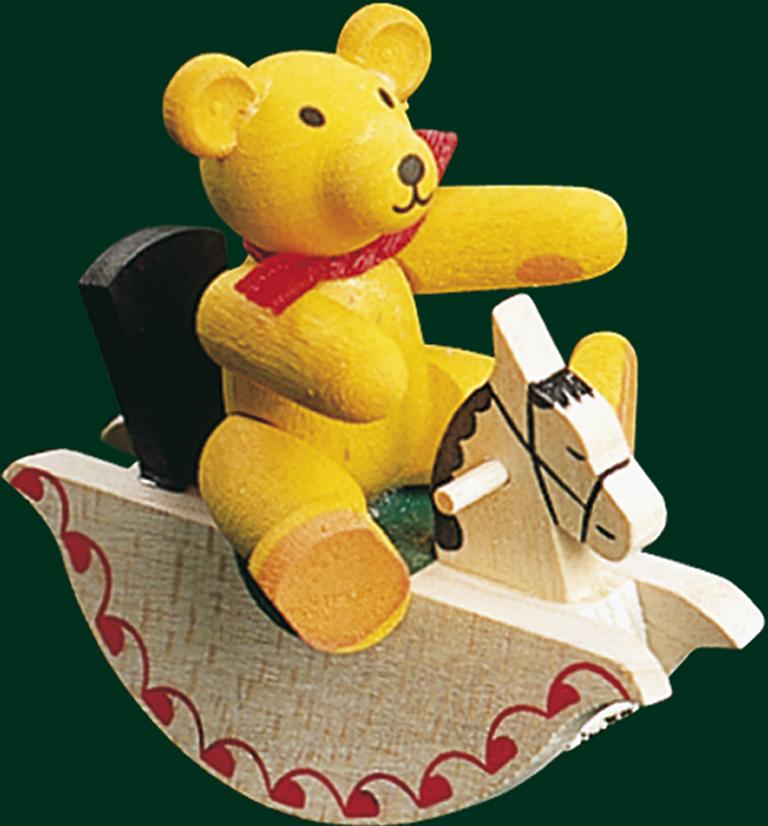 Bär auf Schaukelpferd 6 cm Bär auf Schaukelpferd 6 cm