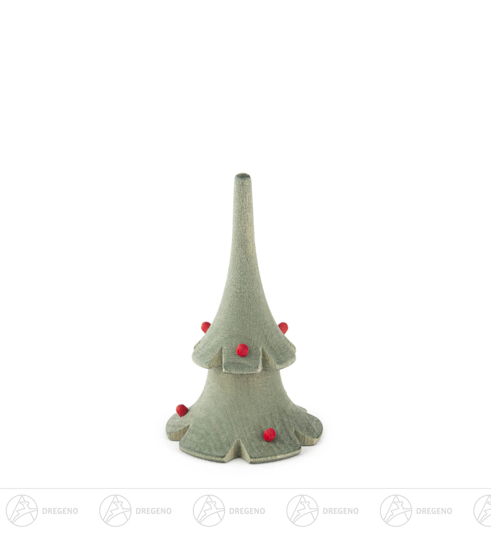 Weihnachtsbaum klein, grün lasiert mit Kugeln