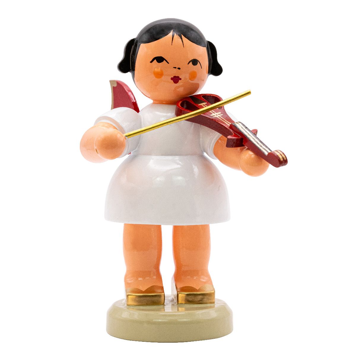 Engel stehend groß mit E-Geige, rote Flügel 9,5cm