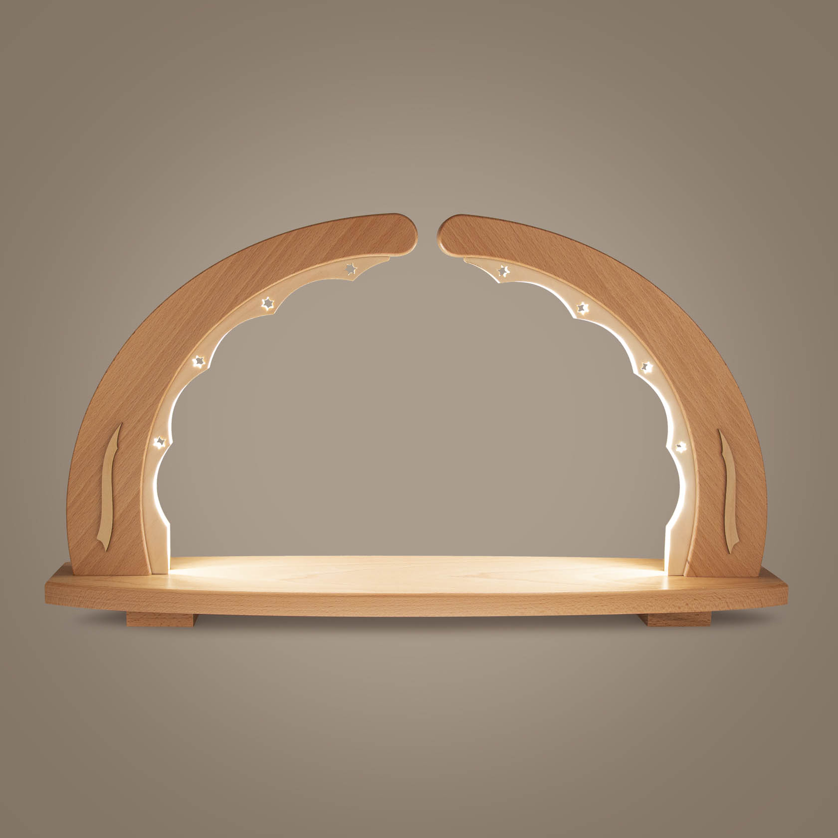 Schwibbogen unbestückt mit LED indirekt beleuchtet 31x57cm