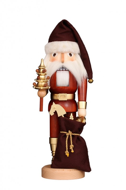 Nussknacker Weihnachtsmann natur/gold