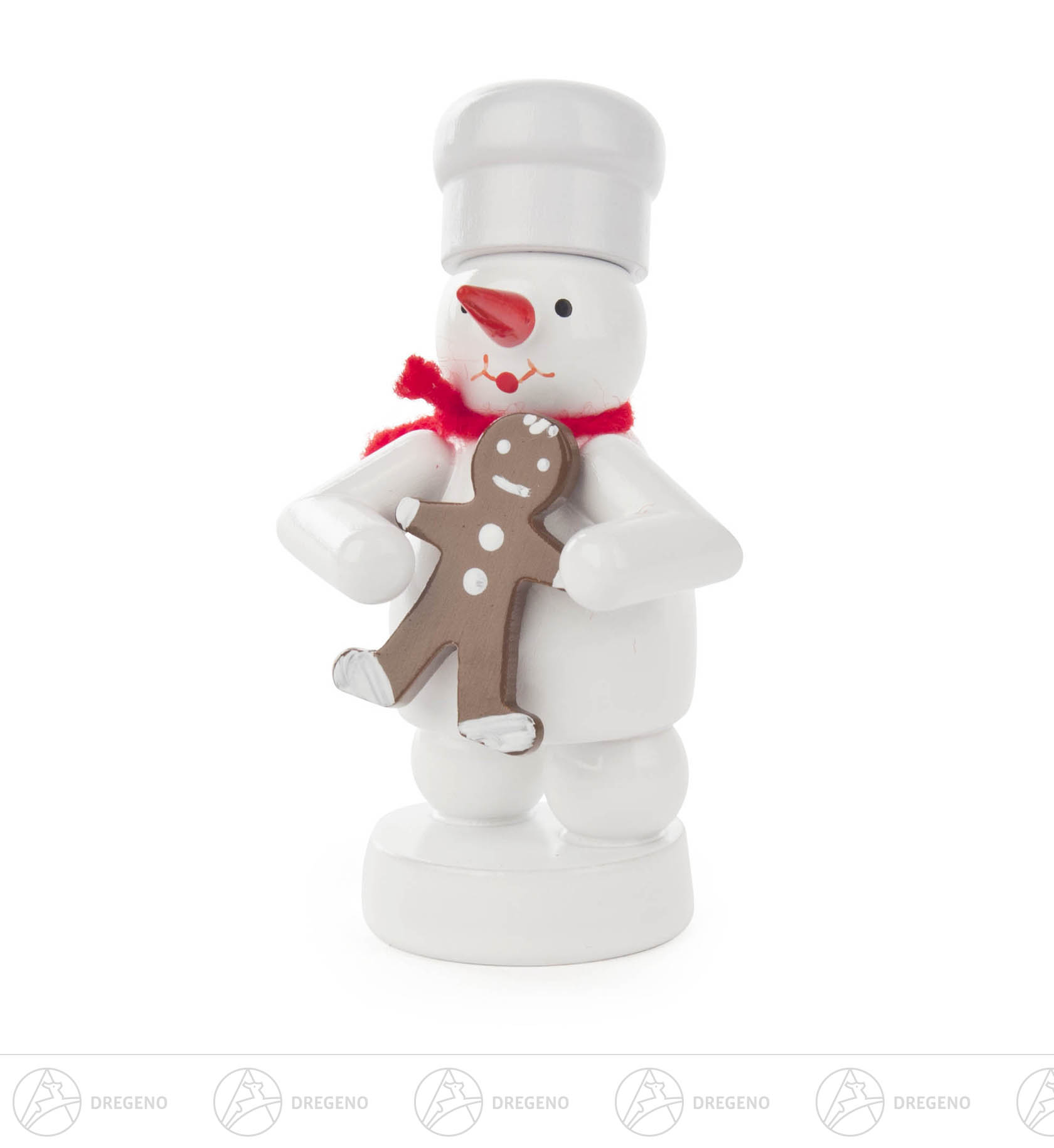 Schneemann Bäcker mit Pfefferkuchenmann 8cm Schneemann Bäcker mit Pfefferkuchenmann 8cm