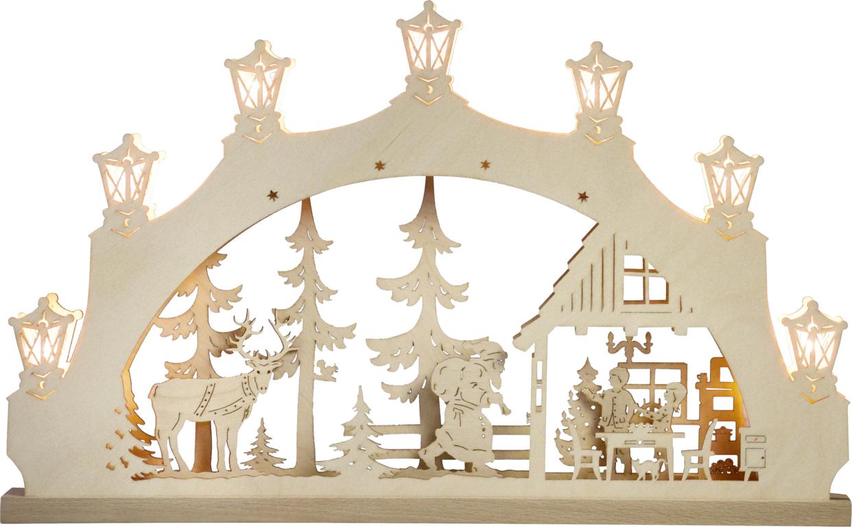 LED Lichterbogen 7 flg. Weihnachtsabend 52,0 x 32,0 x 4,5 cm