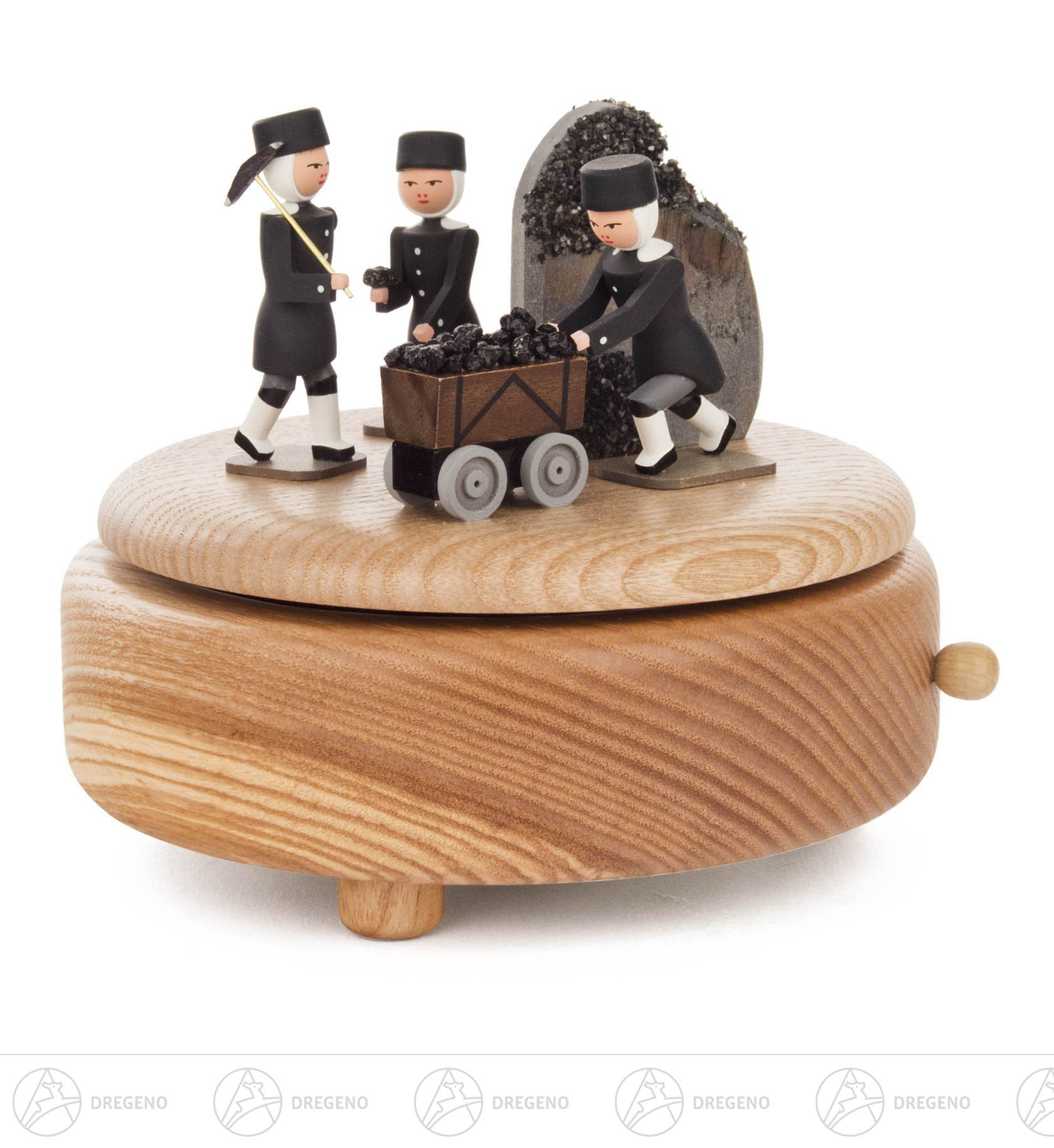 Spieldose mit arbeitenden Bergleuten Melodie: Glück auf...