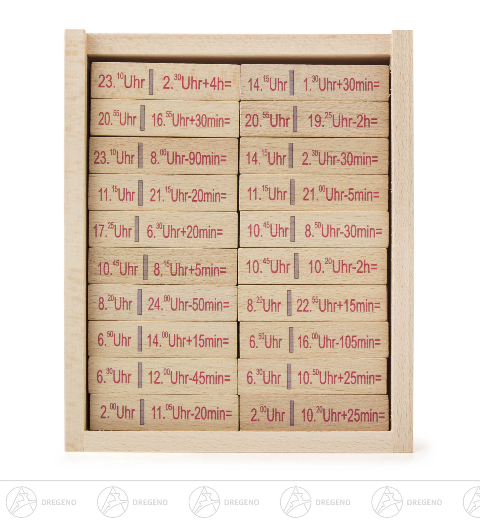 Rechendomino Zeit, 40-teilig
