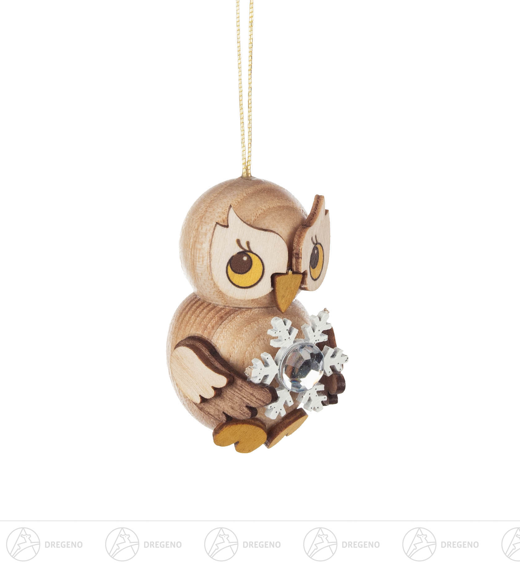 Behang Eulenkind mit Schneestern 4cm Behang Eulenkind mit Schneestern 4cm