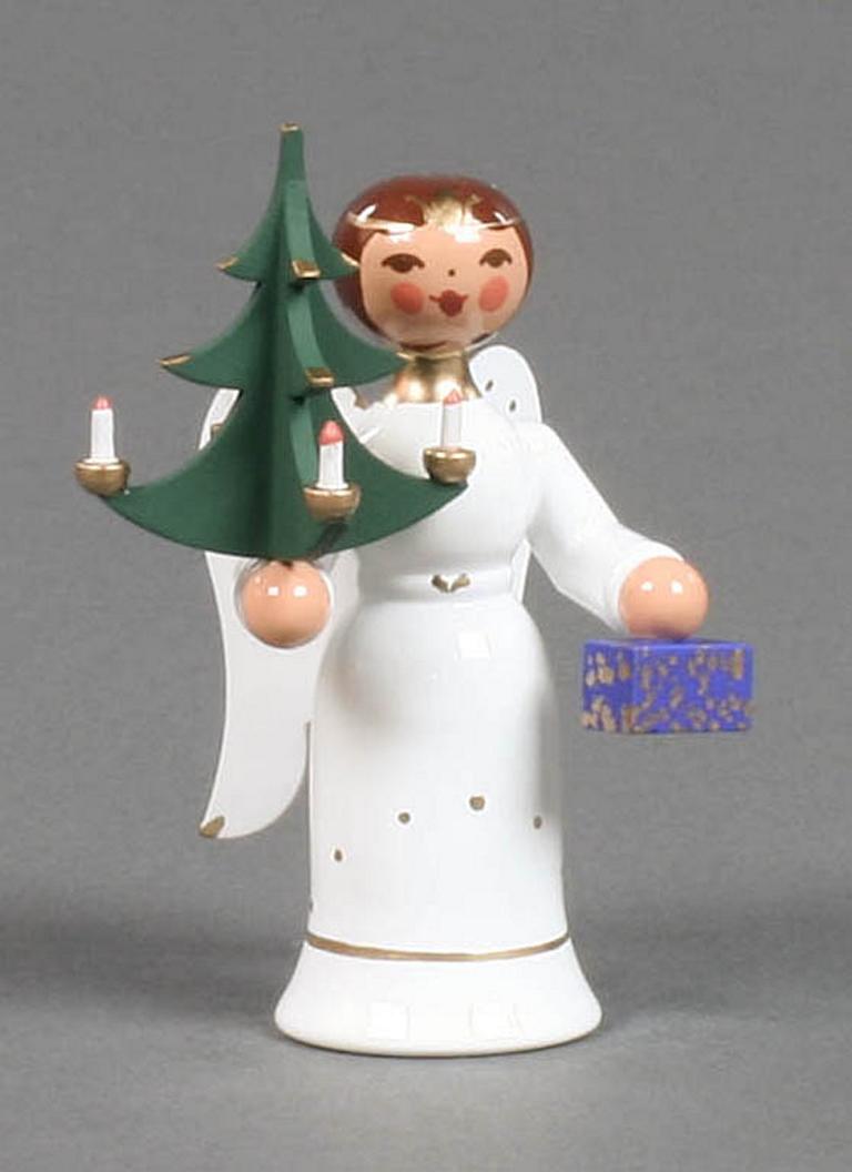 Miniatur Engel mit Weihnachtsbaum 6cm Miniatur Engel mit Weihnachtsbaum 6cm
