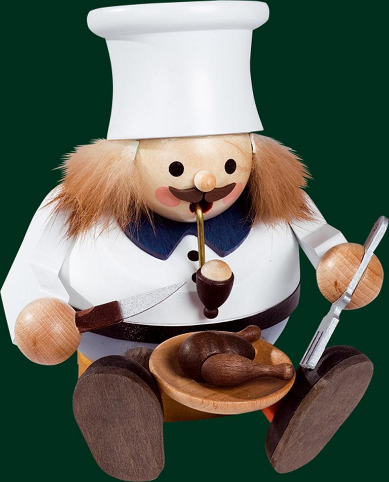 Kugelrauchmann Koch, sitzend  14 cm