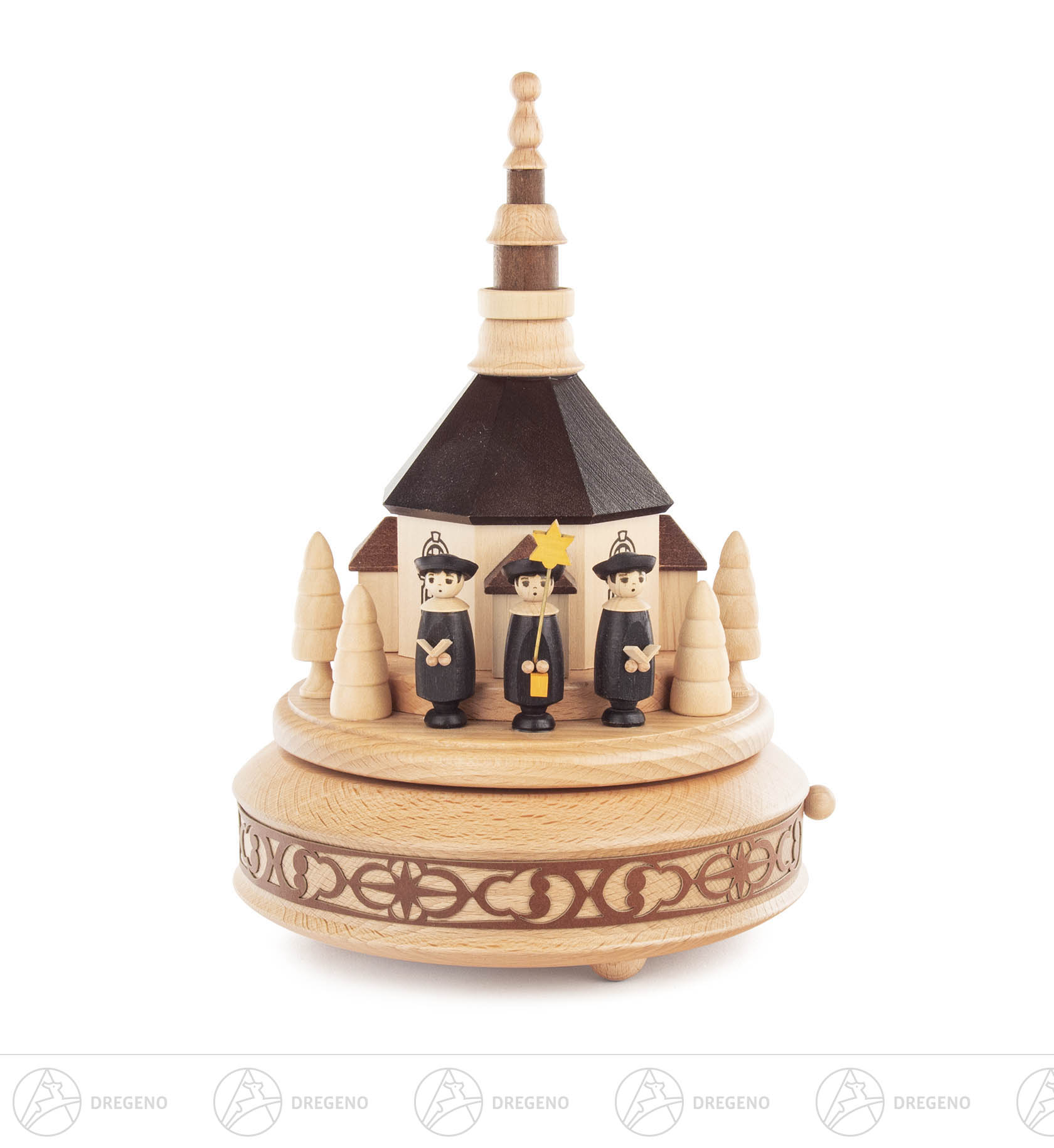 Spieldose Seiffener Kirche und Kurrende Melodie: Stille Nacht