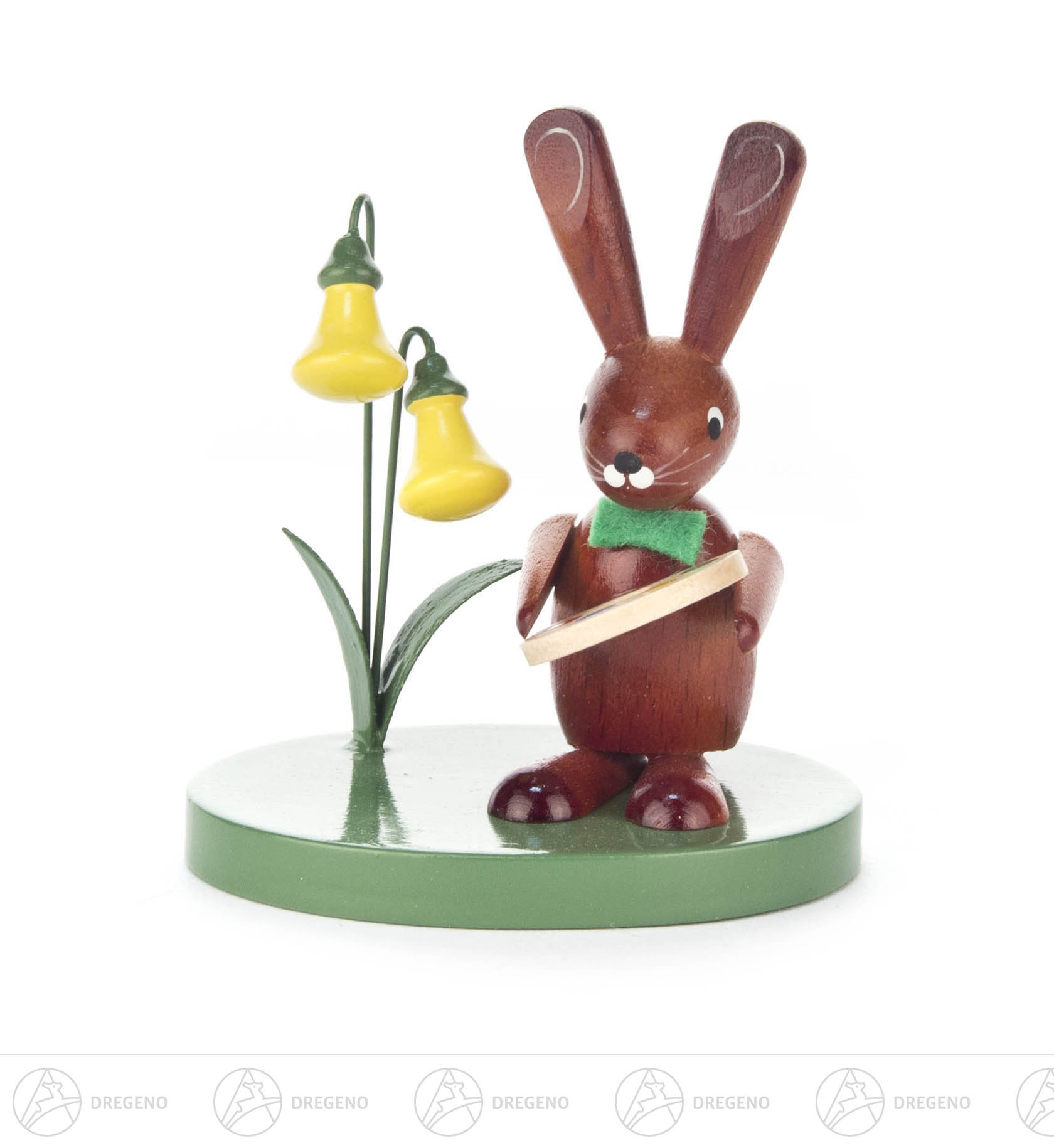 Hase mit Farbpalette und Blumen 7cm