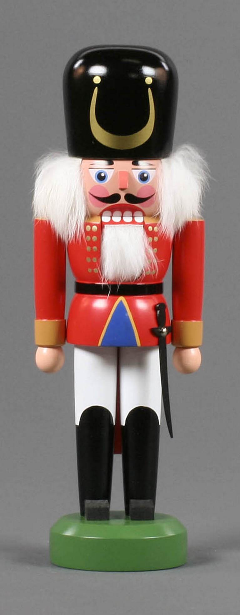 Nussknacker Wachsoldat rot-weiß, 30cm