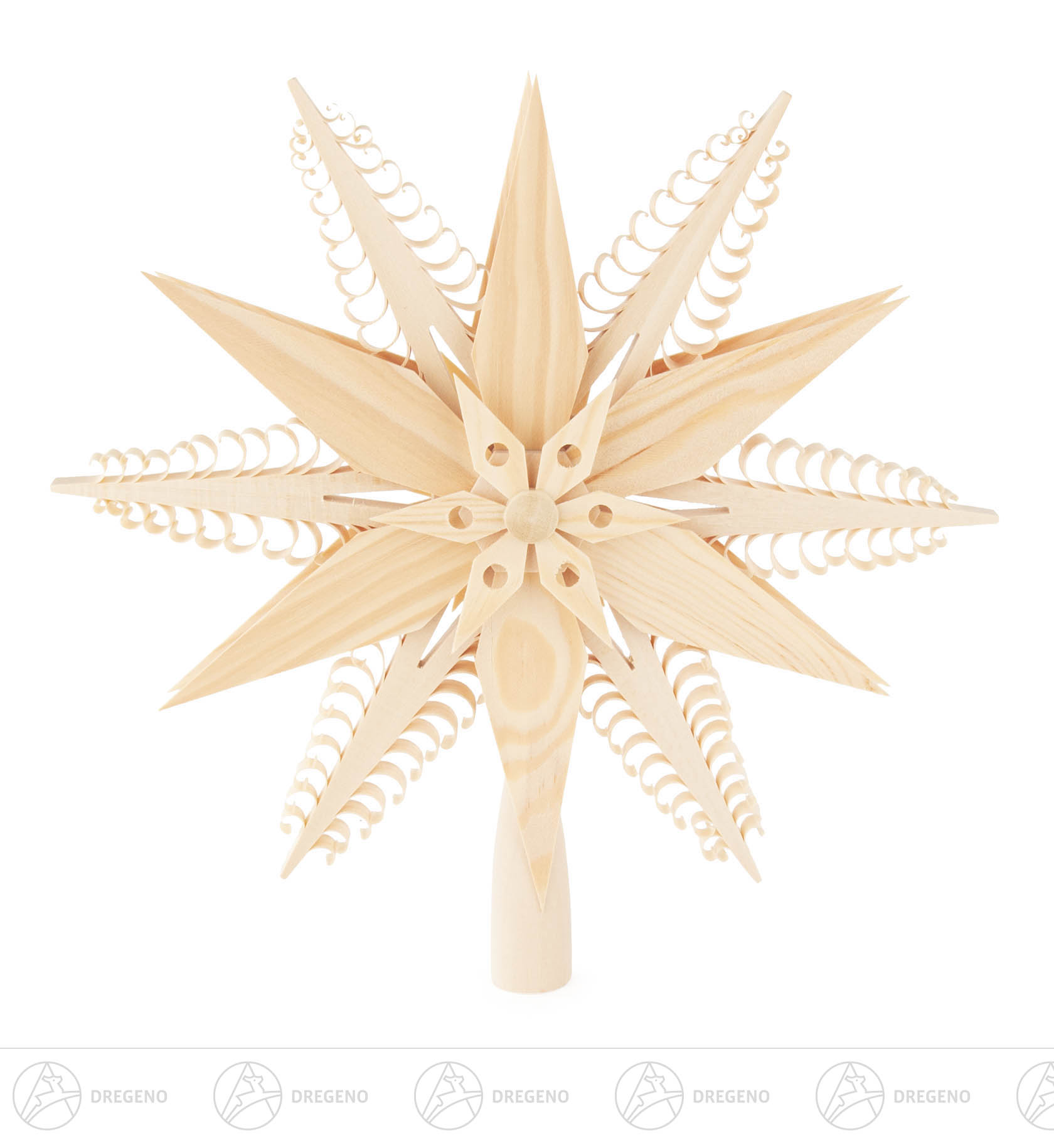 Christbaumspitze Spanstern, natur Durchmesser 24cm