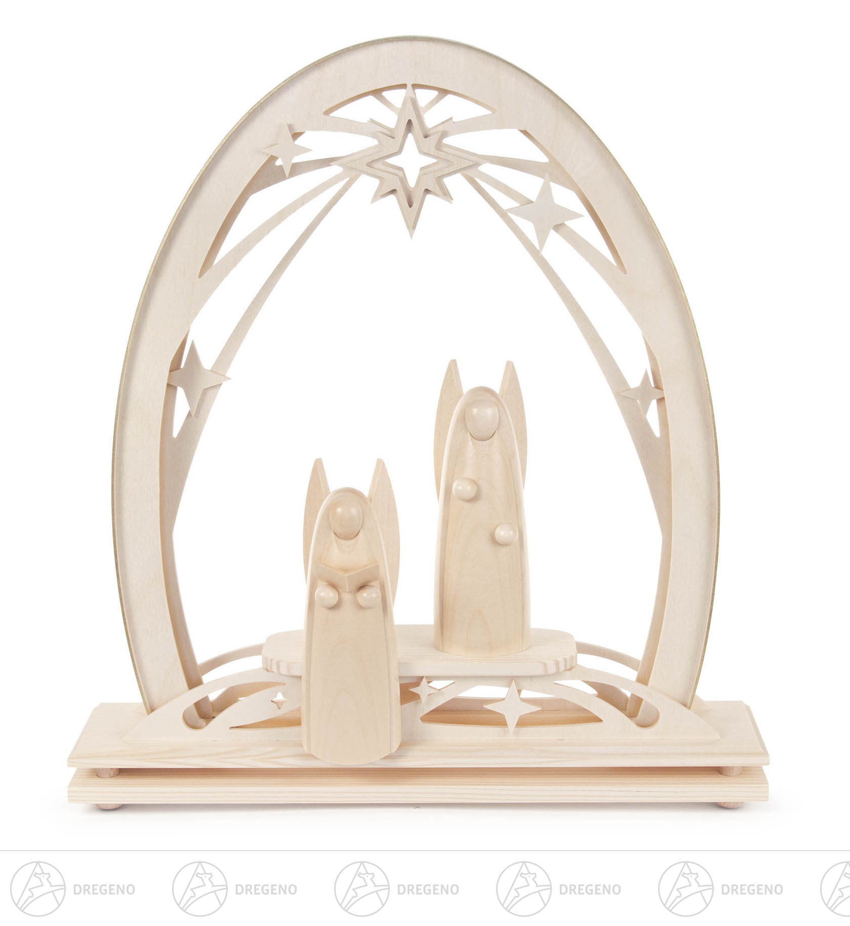 Erzgebirgsbogen mit Engeln, elektrisch beleuchtet LED 33x31cm Erzgebirgsbogen mit Engeln, elektrisch beleuchtet LED 33x31cm