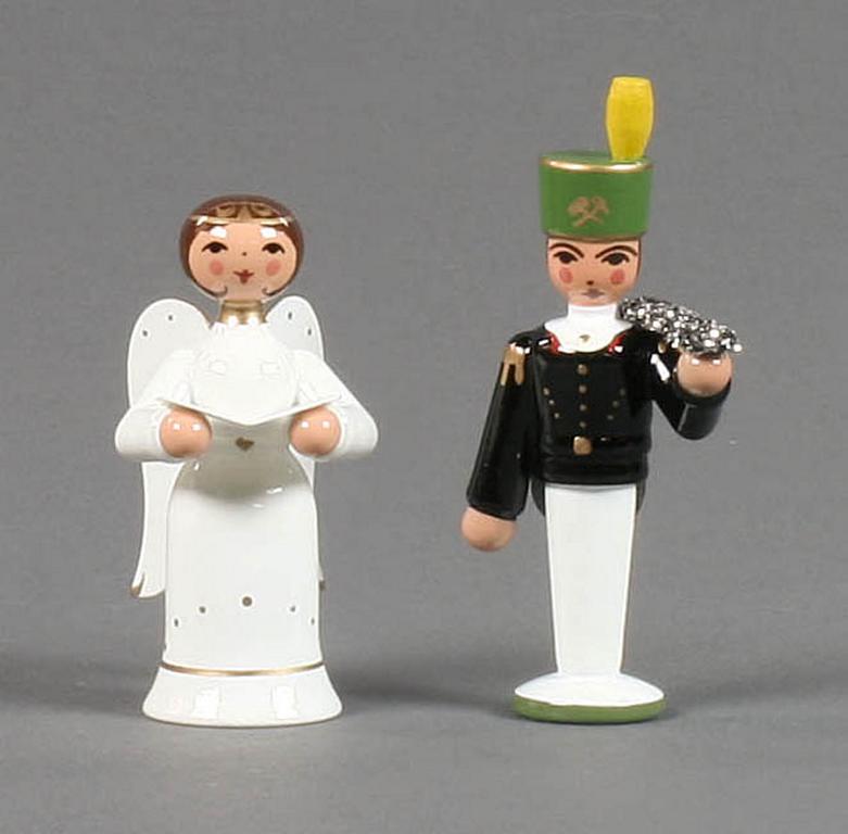 Miniatur Engel und Bergmann