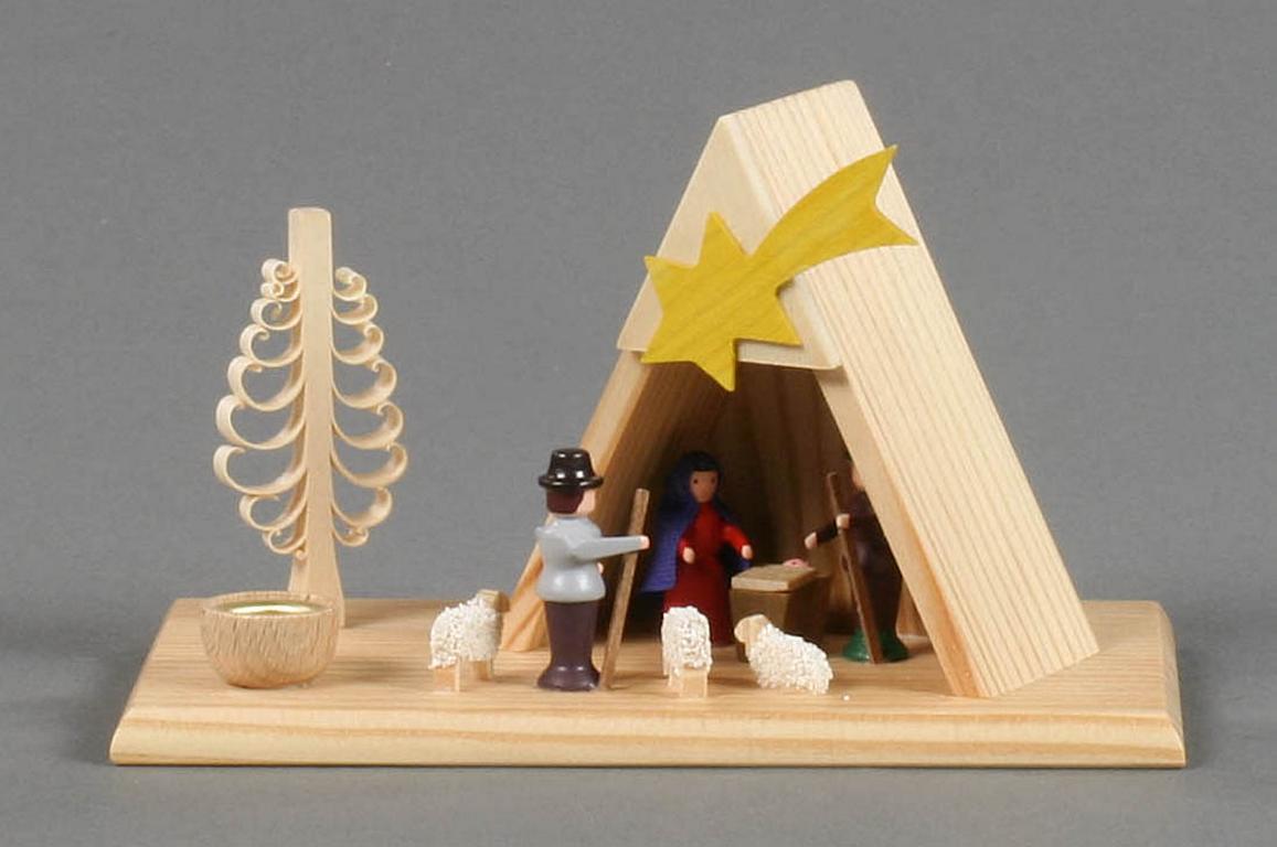 Weihnachtskrippe, für Kerze d10mm