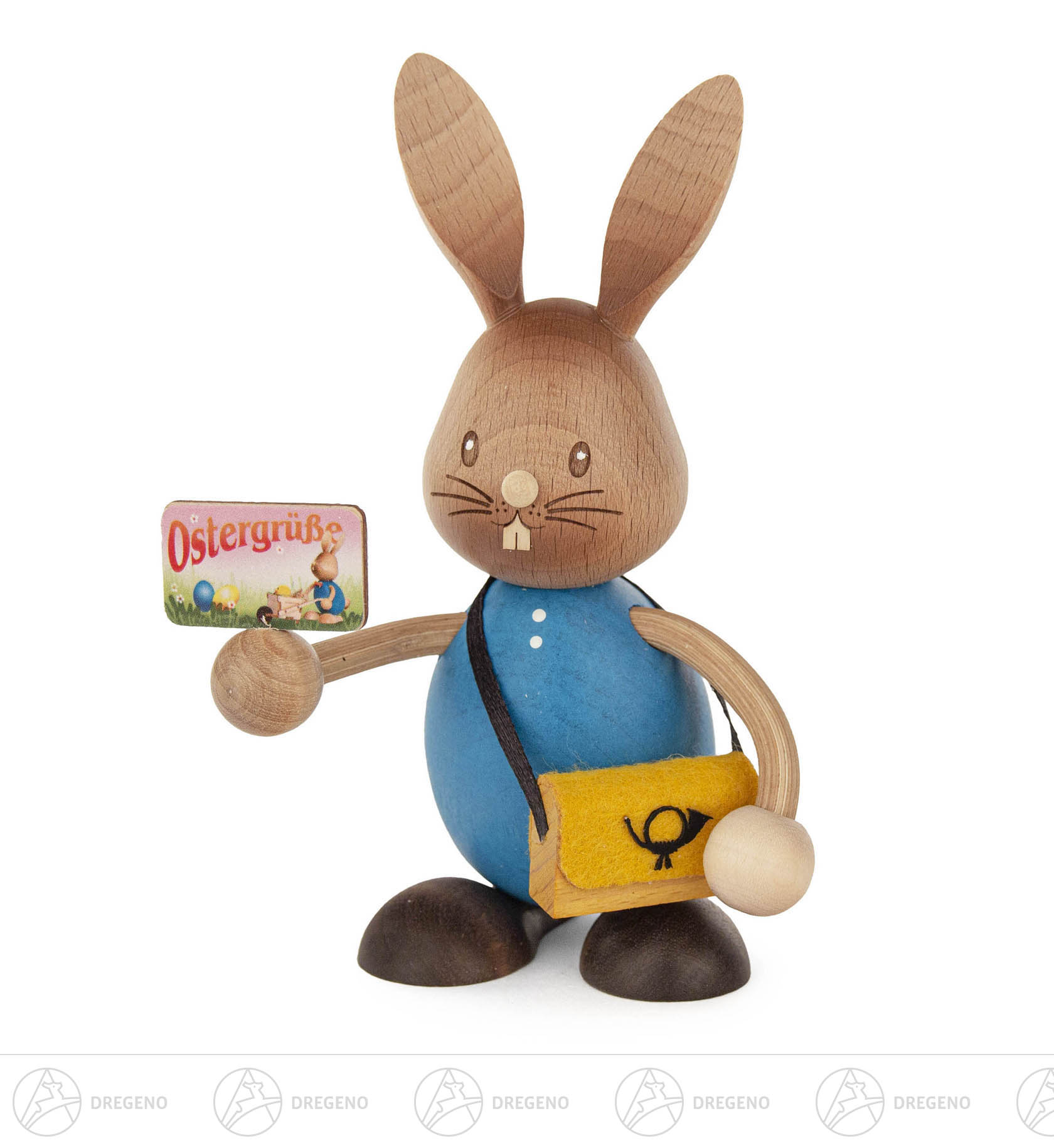 Hase Stupsi Postbote 13x8cm