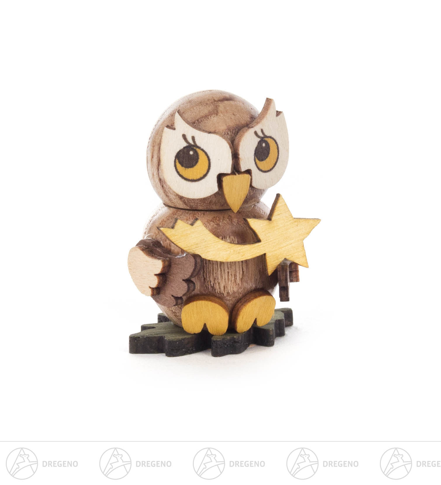 Eulenkind mit Stern zum Stellen