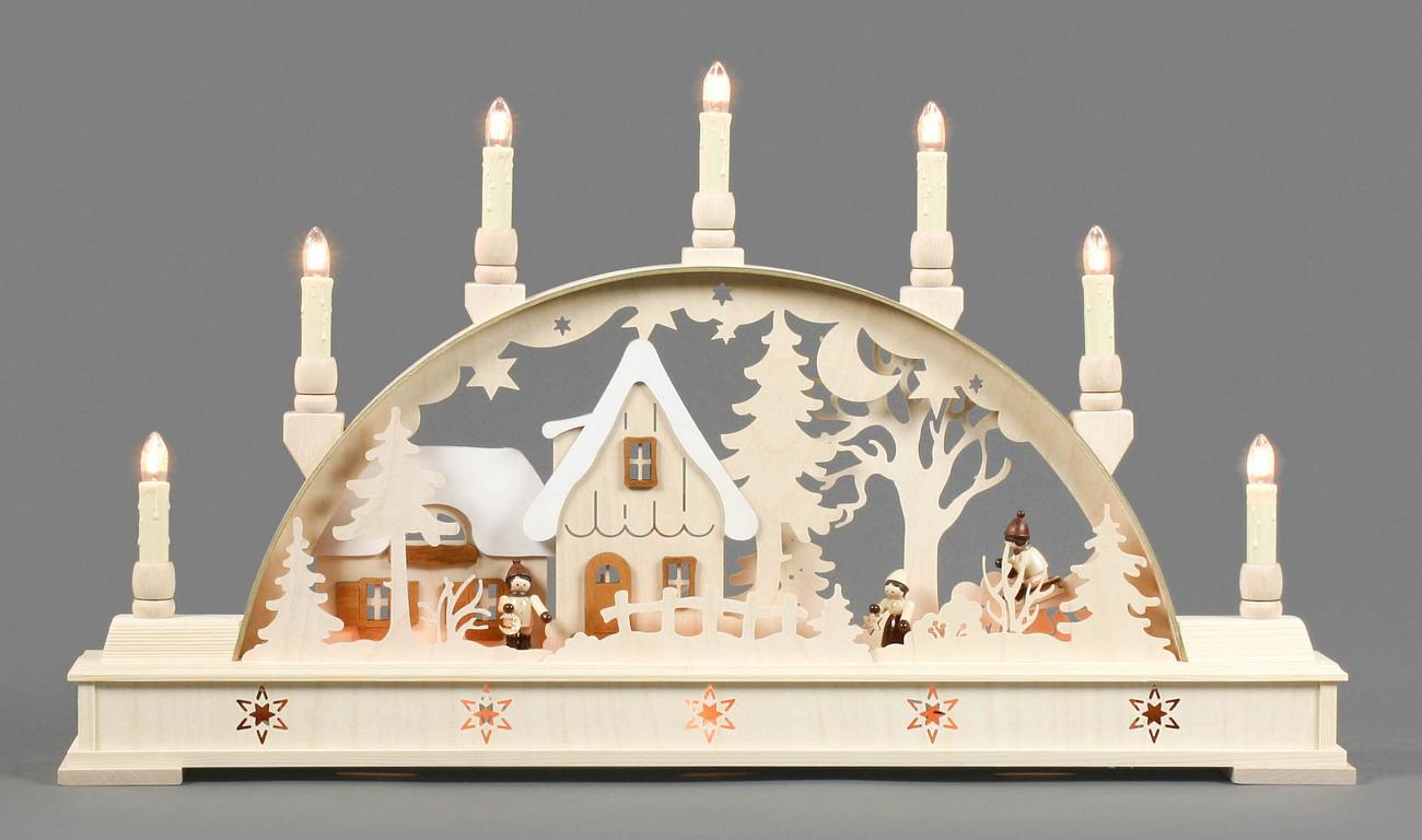 Schwibbogen mit Laternenkindern, elektrisch beleuchtet 36x64cm Schwibbogen mit Laternenkindern, elektrisch beleuchtet 36x64cm