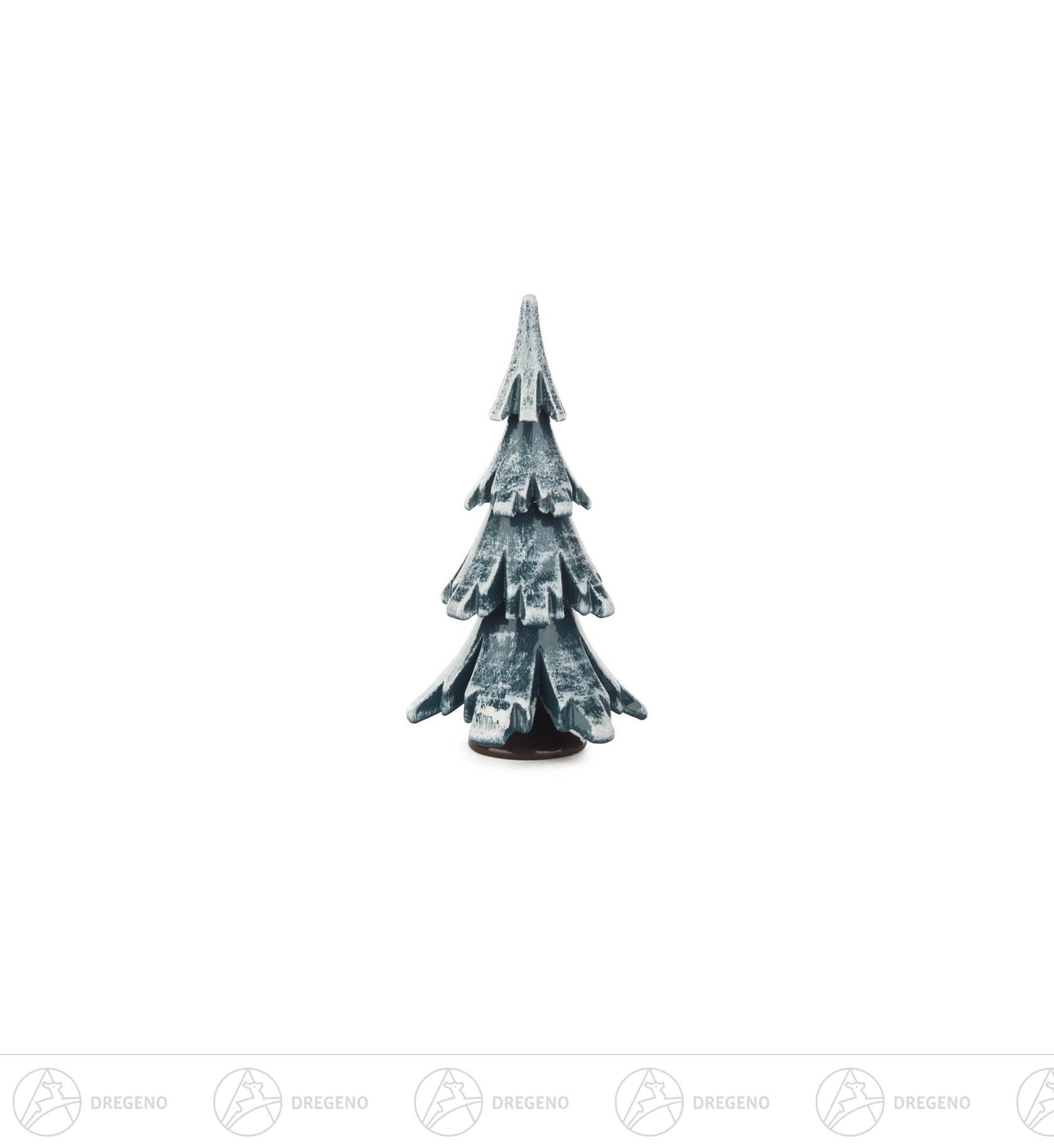 Massivholzbaum grün/weiß 9 cm