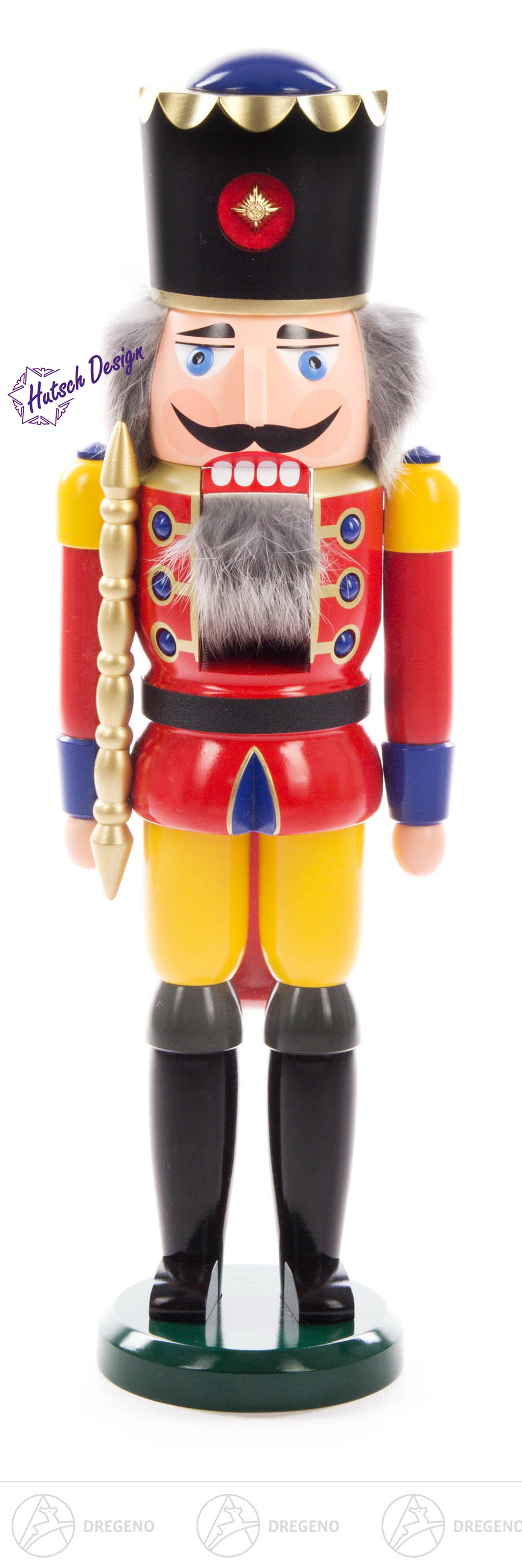 Nussknacker König rot-gelb, 50cm