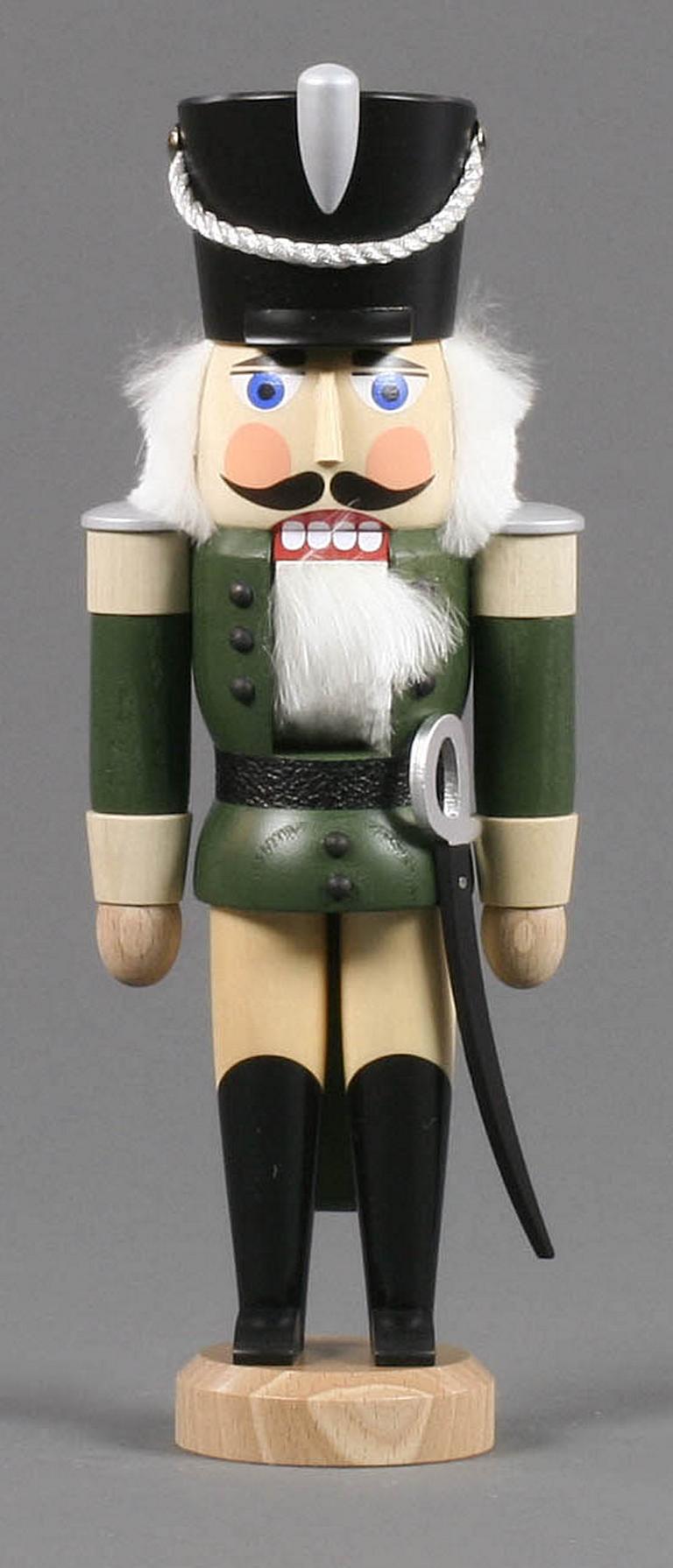 Nussknacker Husar grün-natur, 28cm