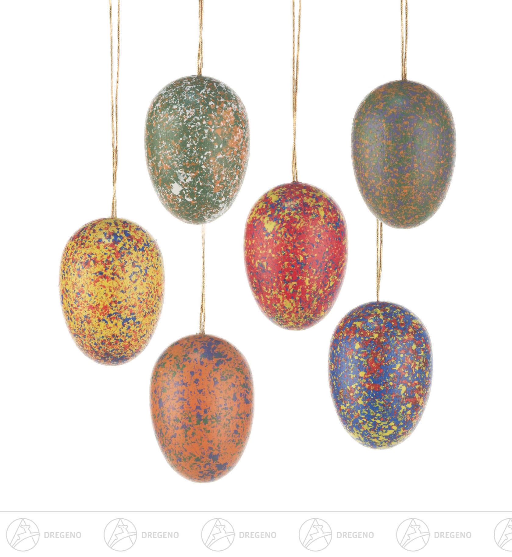 Behang Ostereier gesprenkelt (6) 3,5cm