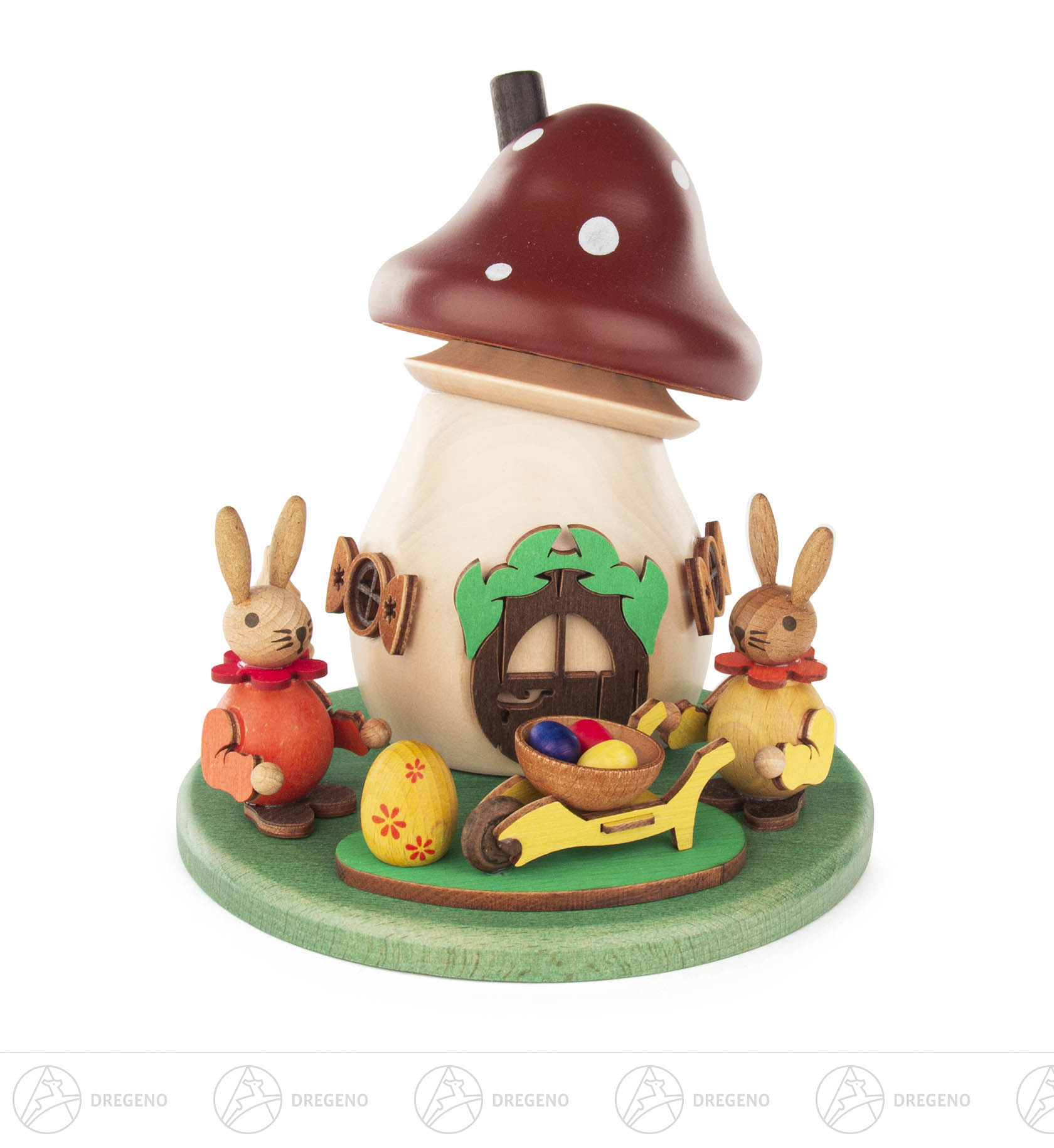 Räucherpilz mit Osterhasen 16cm Räucherpilz mit Osterhasen 16cm