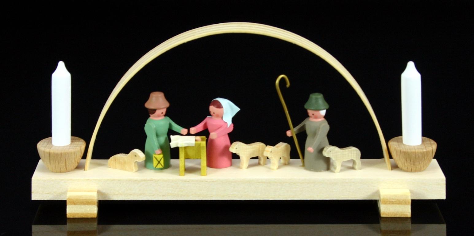Miniaturschwibbogen Christi Geburt 11cm x 5cm x 5cm Miniaturschwibbogen Christi Geburt 11cm x 5cm x 5cm