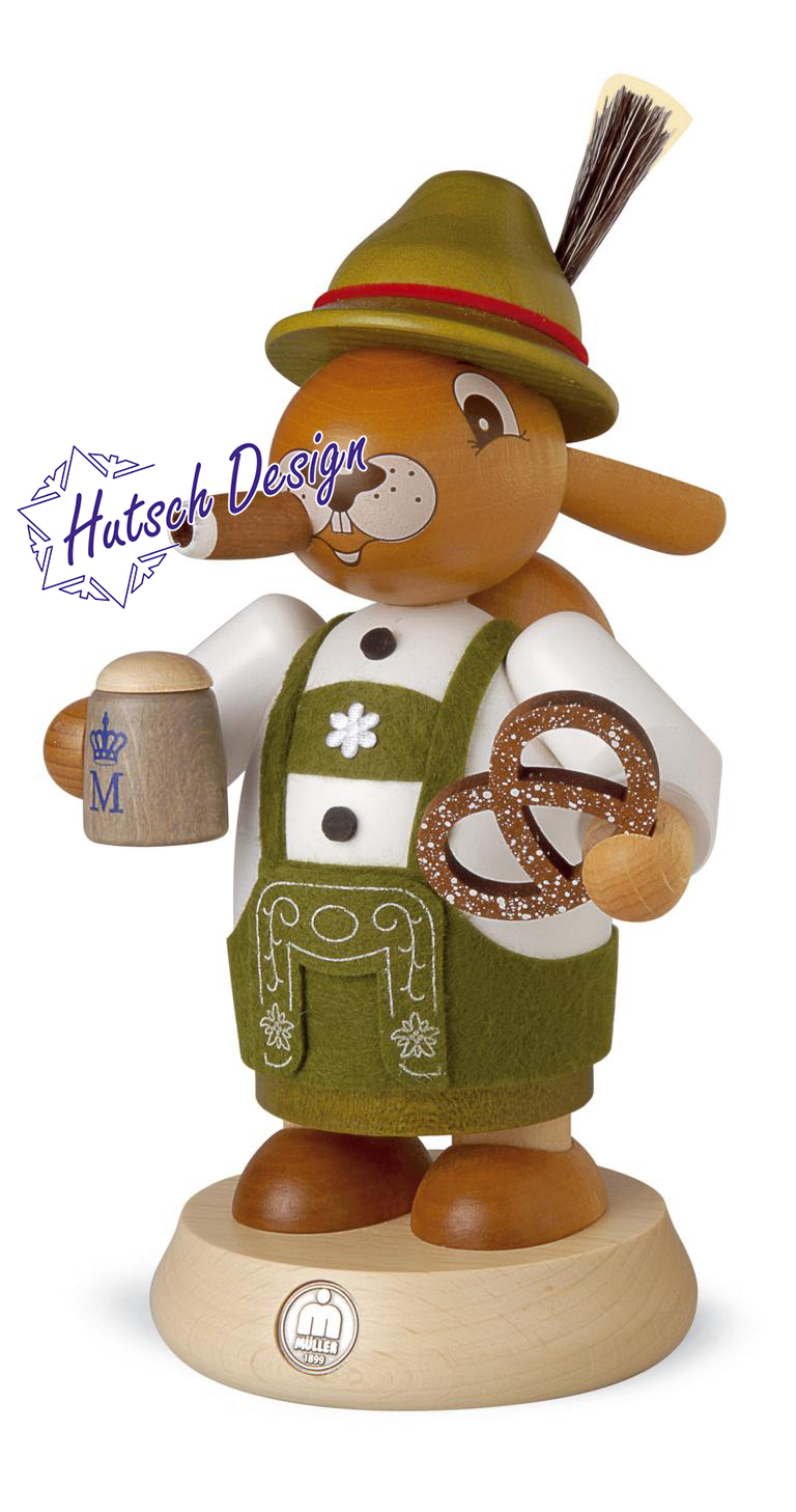 Räucherhase Bayer farbig, groß