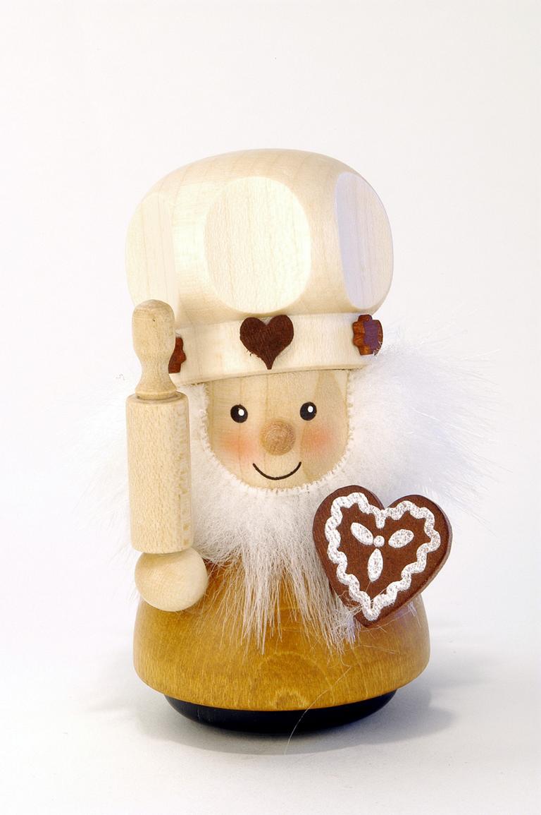 Wackelmännchen Zuckerbäcker natur 8,0 cm Wackelmännchen Zuckerbäcker natur 8,0 cm
