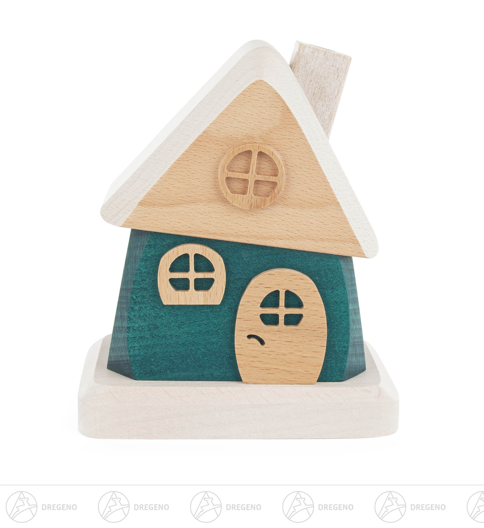 Räucherhaus grün, groß 8,5cm