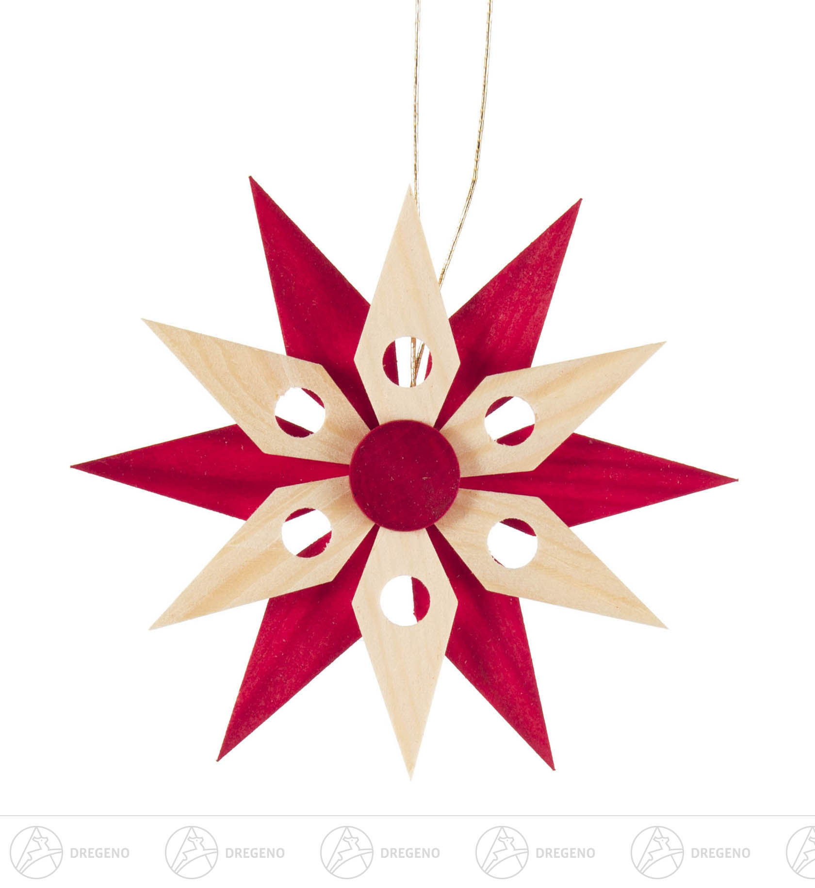 Behang Spanstern rot/natur (4) 8cm Behang Spanstern rot/natur (4) 8cm