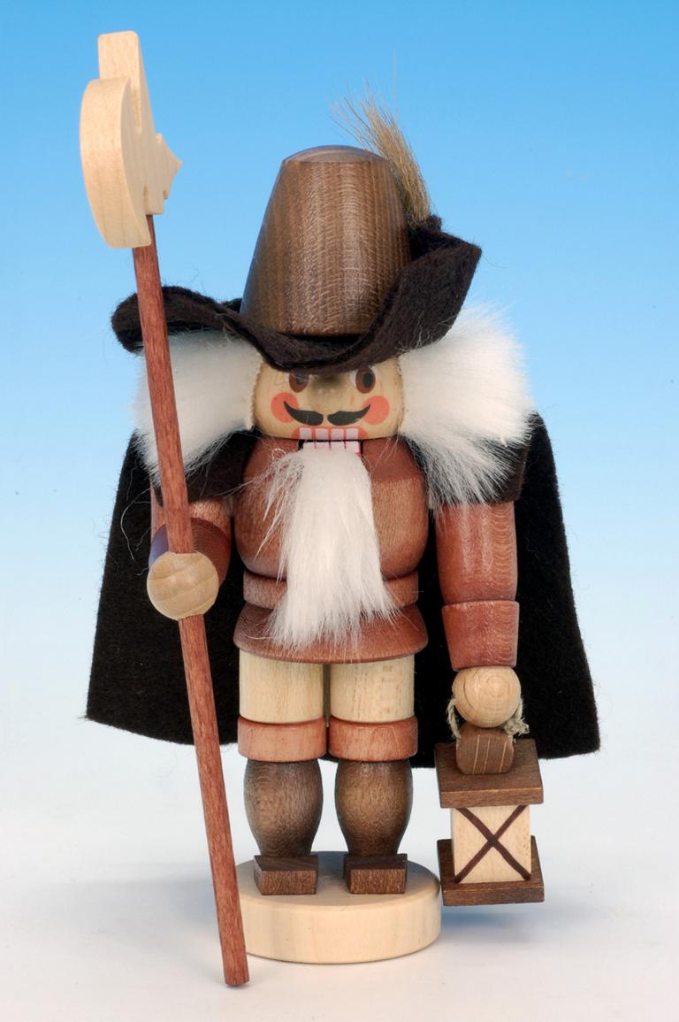 Nussknacker Mini Nachtwächter natur 12,0 cm Nussknacker Mini Nachtwächter natur 12,0 cm
